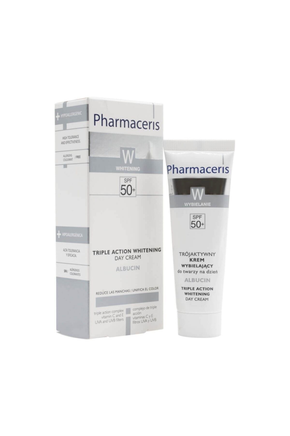 Pharmaceris Trendmu - W Albucin Triple Action Whitening Day Cream Spf50 30 ml.