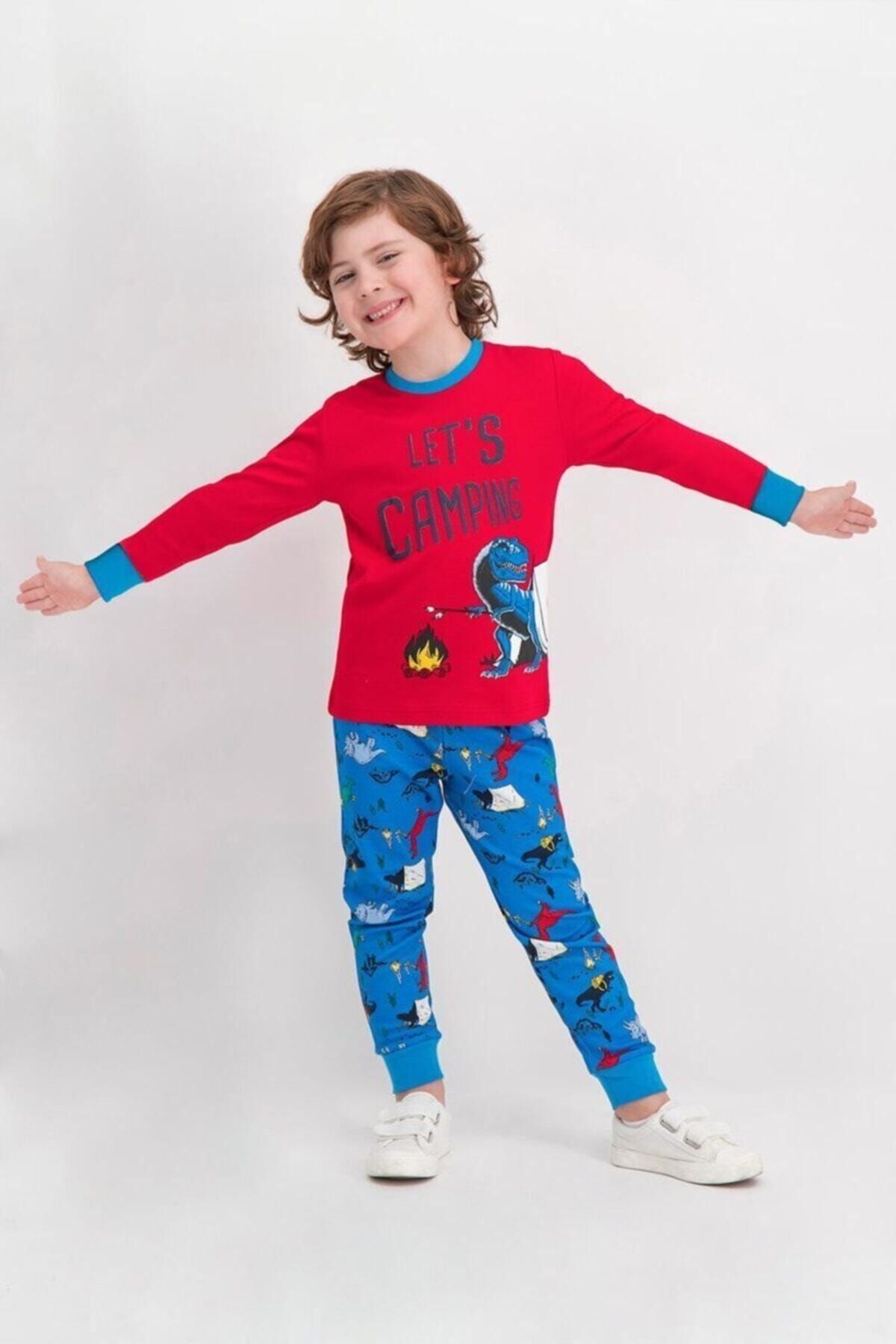 Rolypoly Erkek Çocuk Kırmızı Pijama Takımı
