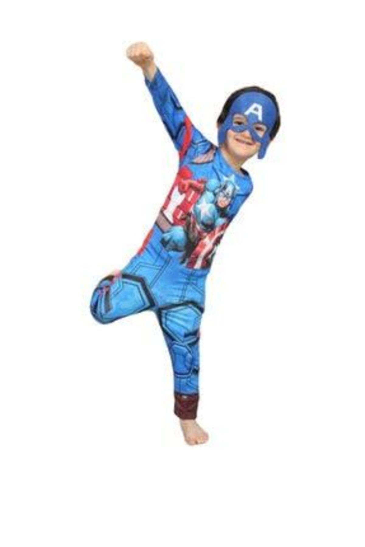 Genel Markalar Kaptan Amerika Kostümü - Süper Kahraman Kostümü