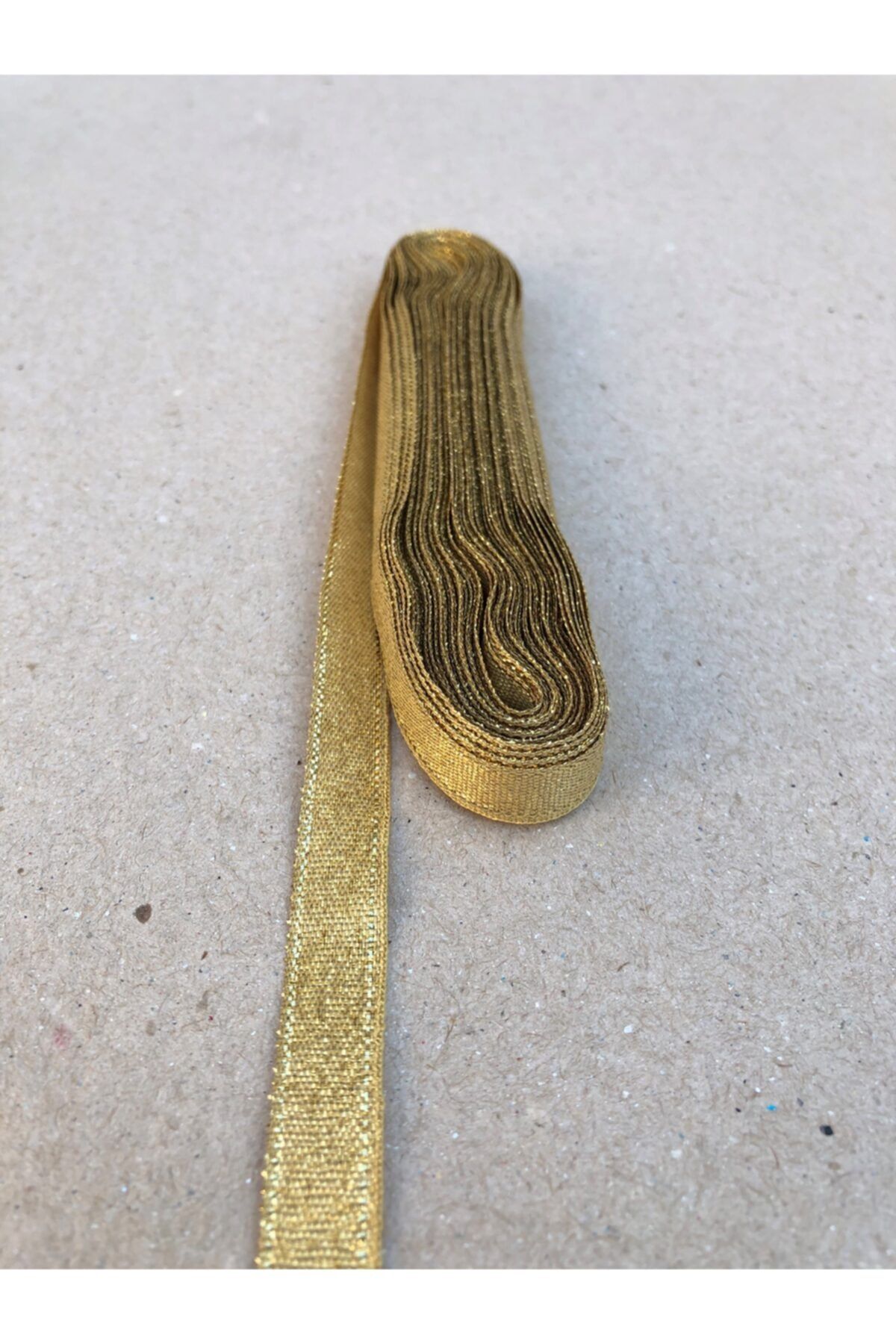 Kreatif Mağaza 10 Metre Altın Simli Kurdele (1 cm En)