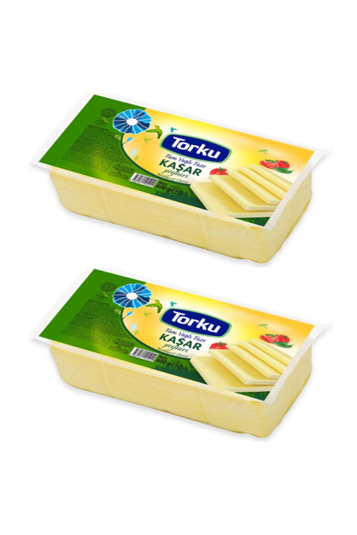 Torku Tam Yağlı Taze Kaşar Peyniri 600 Gr. 2'li