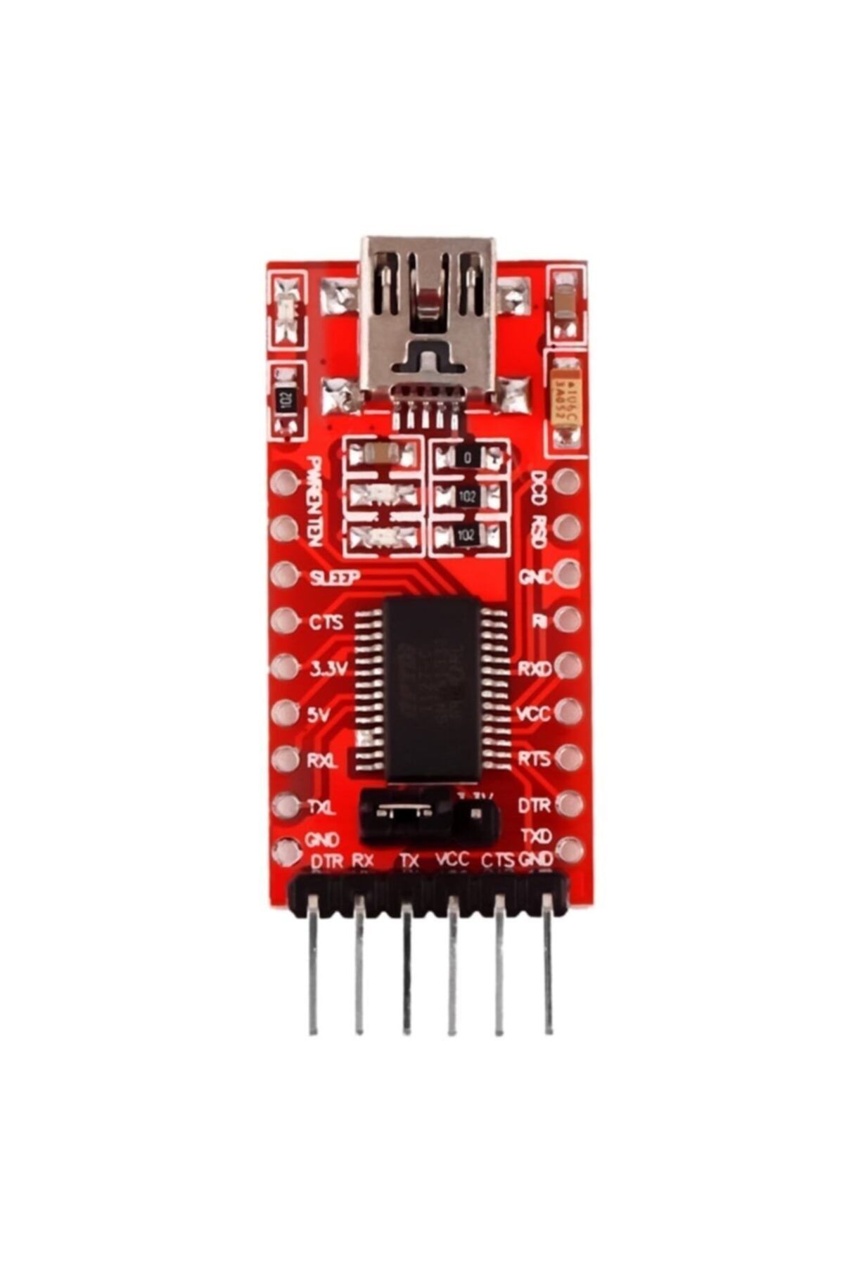Arduino Usb To Ttl Çevirici Modül Ft232rl Yeni + 5 Pin Kablo