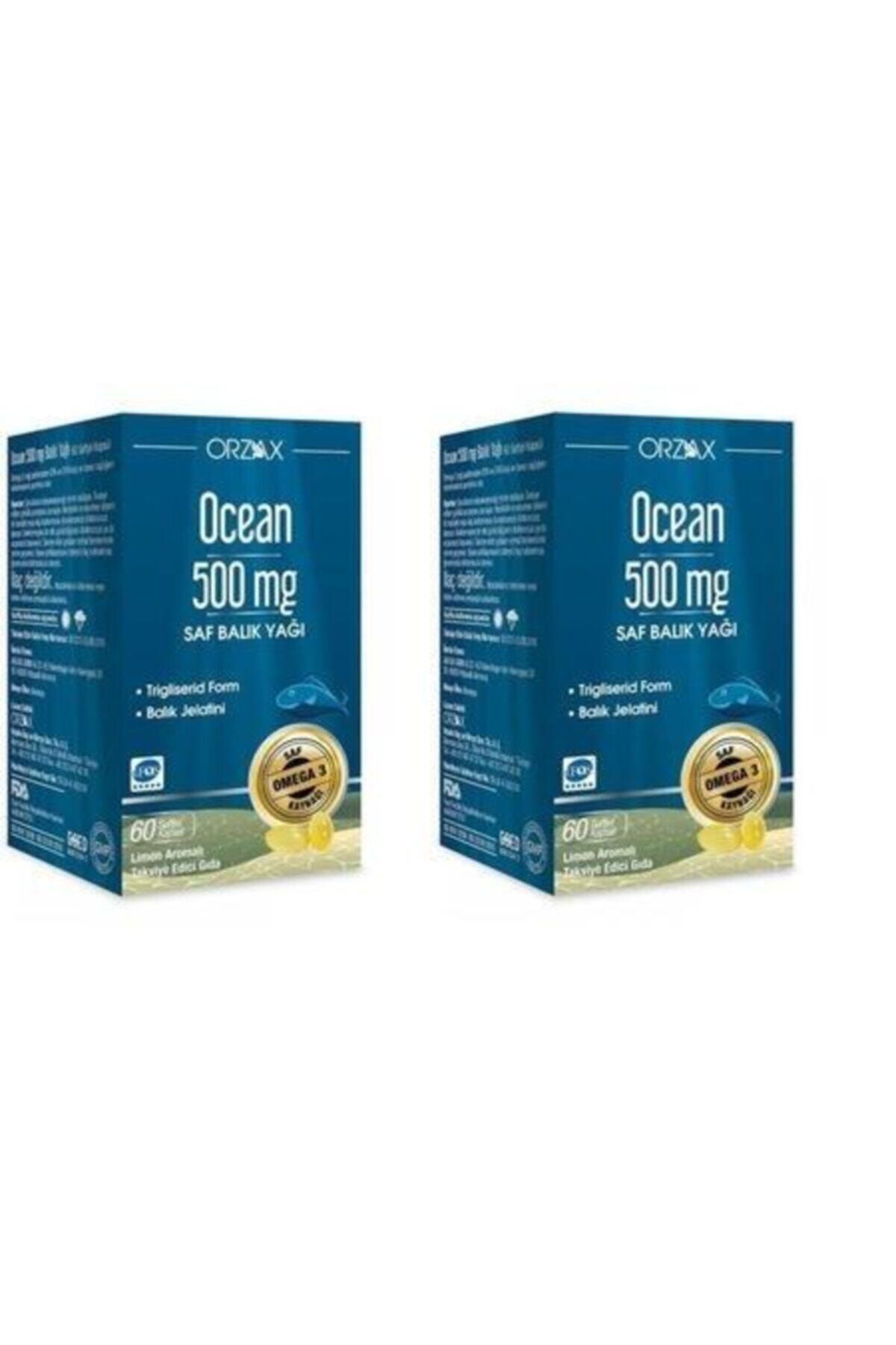 Ocean 500 Mg Omega-3 60 Kapsül Yeni Ambalaj Balık Yağı 2 Adet