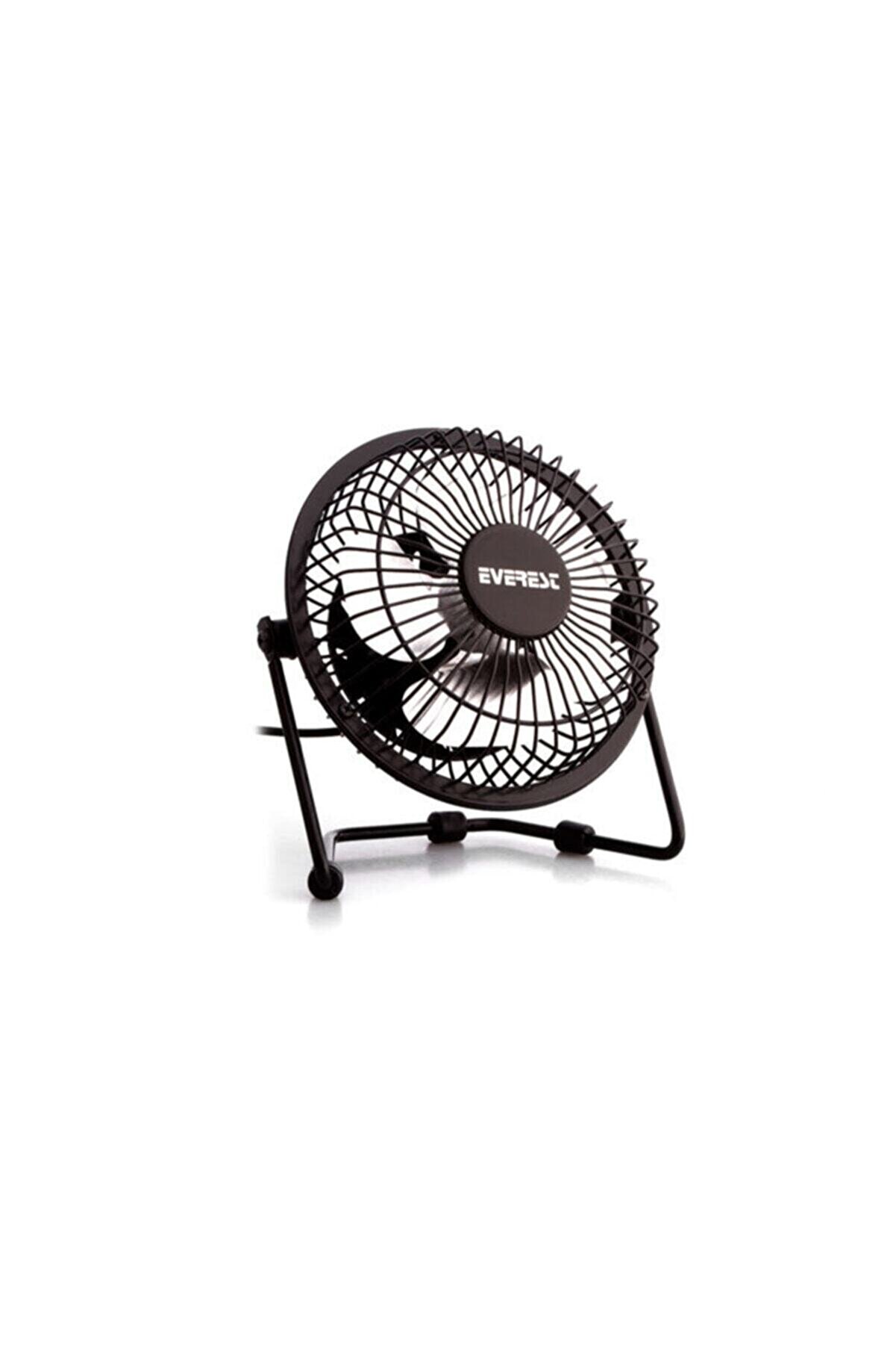 Everest Siyah Masaüstü Metal Siyah Usb Fan Mini Vantilatör Efn482