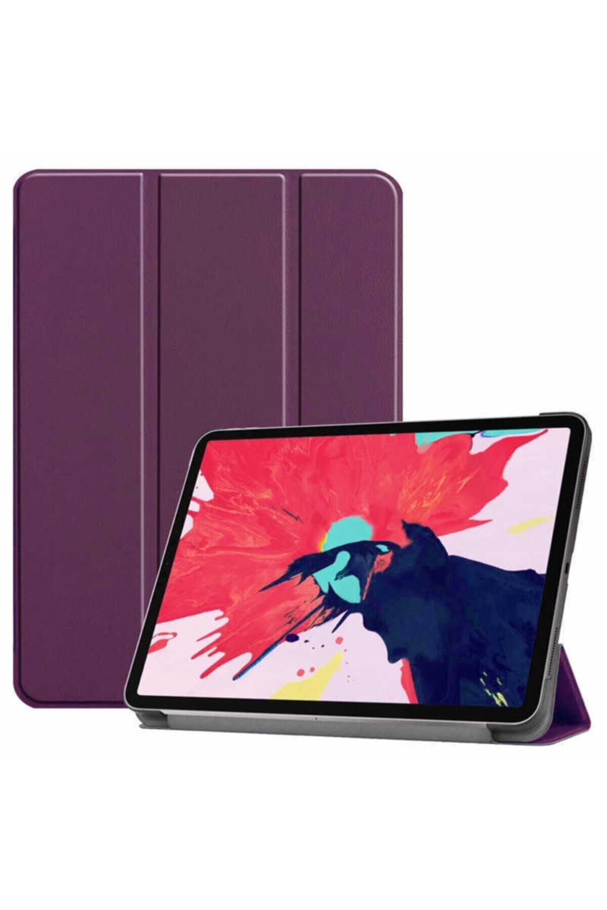 Teknoloji Gelsin Apple Ipad Pro 11 2020 2. Nesil Stand Kılıf Premium Flip Standlı Katlanabilir Smart Cover - Mürdüm -