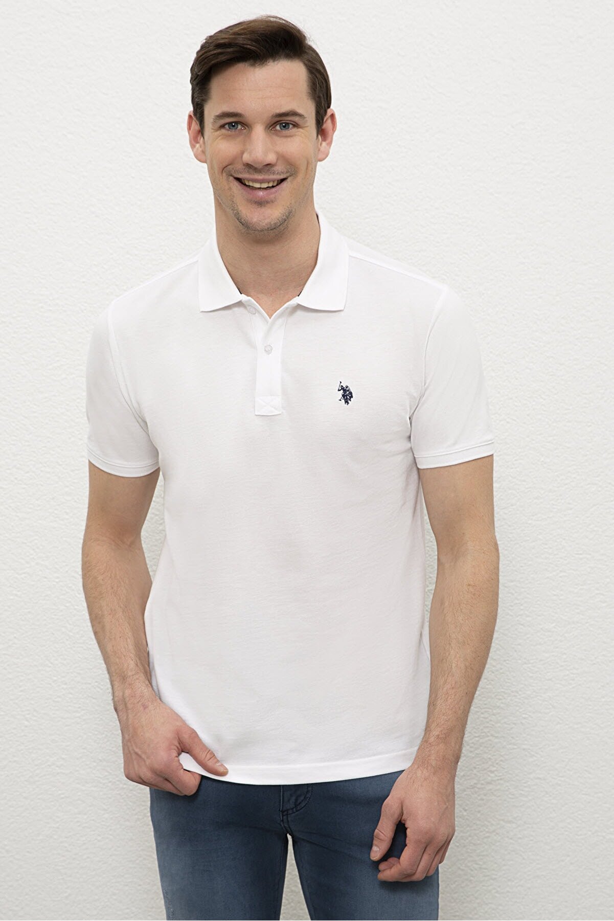 US Polo Assn Beyaz Erkek T-Shirt