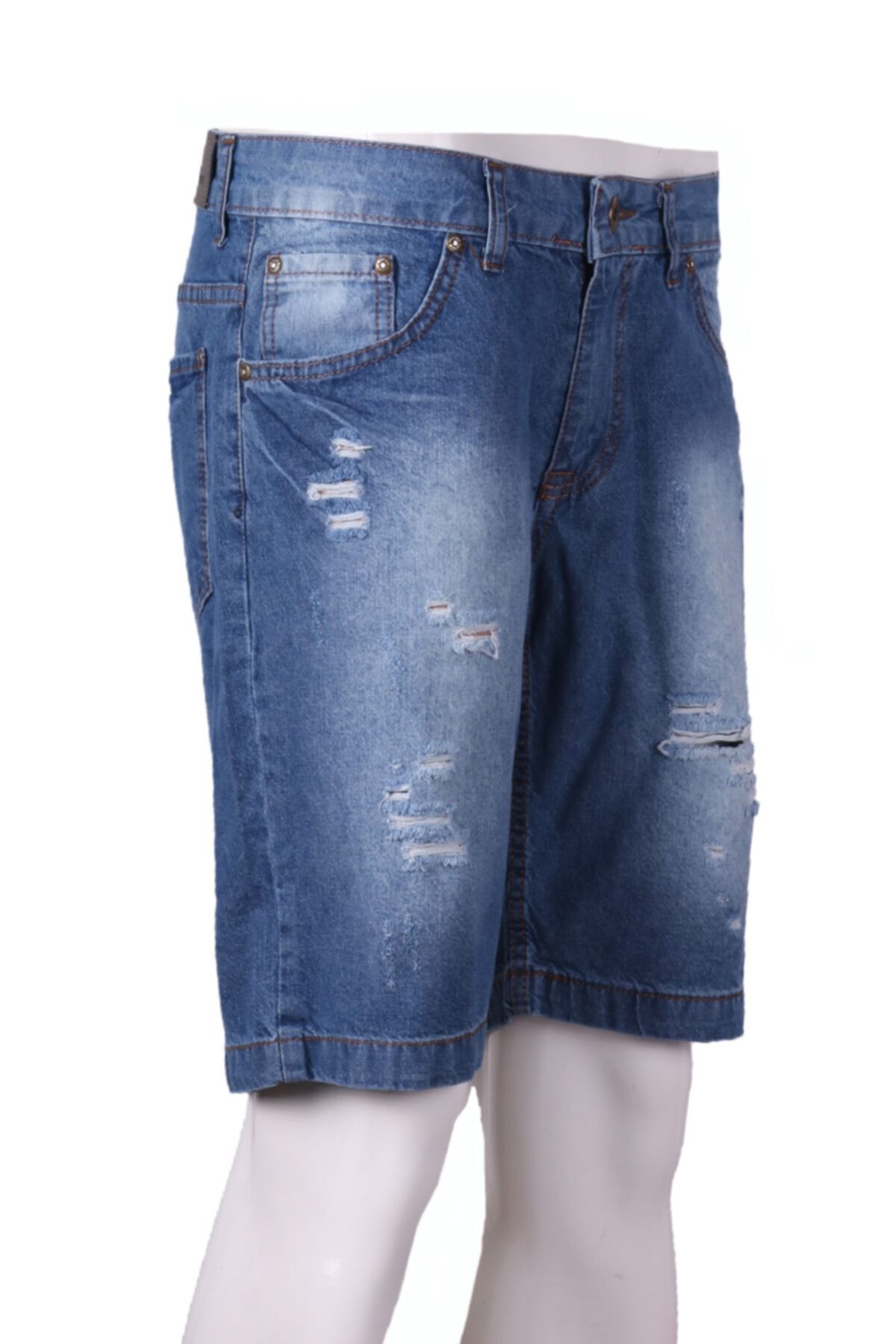 viking's line Erkek Mavi Denim Şort