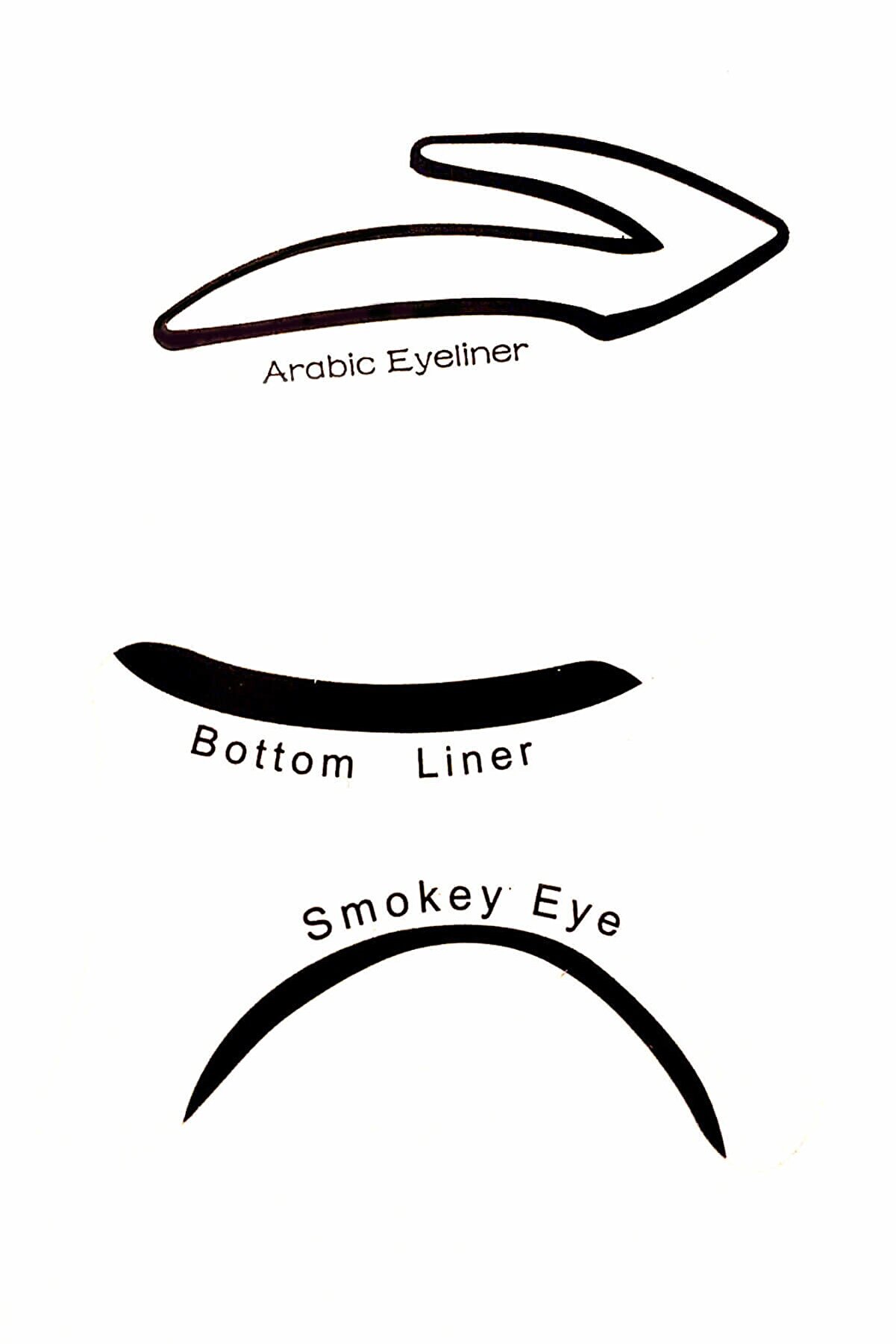 Mardinal Kadın Eyeliner Şablonu-arabic Eyeliner