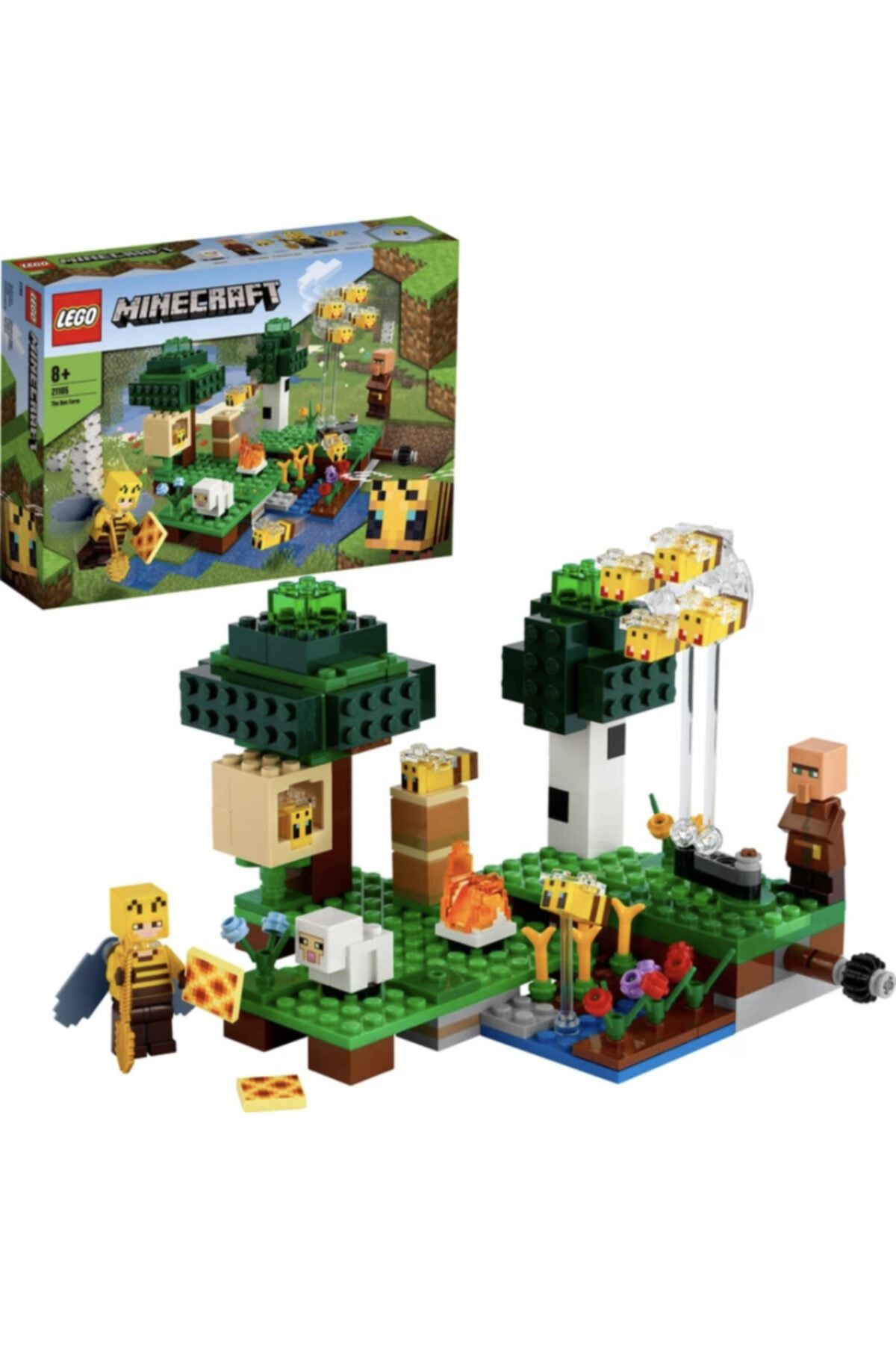 LEGO Minecraft Arı Çiftliği Harika Arı Ve Koyun Figürleri Içeren Minecraft Aksiyon Oyuncağı (238 Parça)