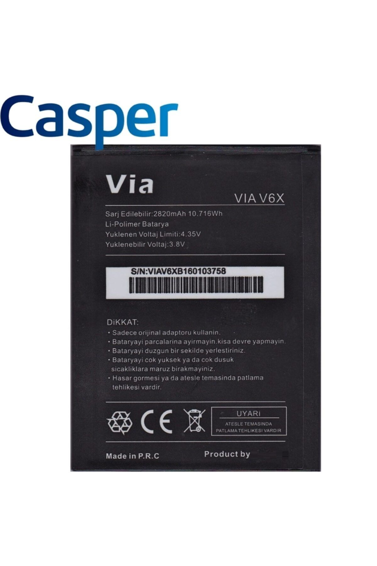 Casper Via V6x Batarya Pil