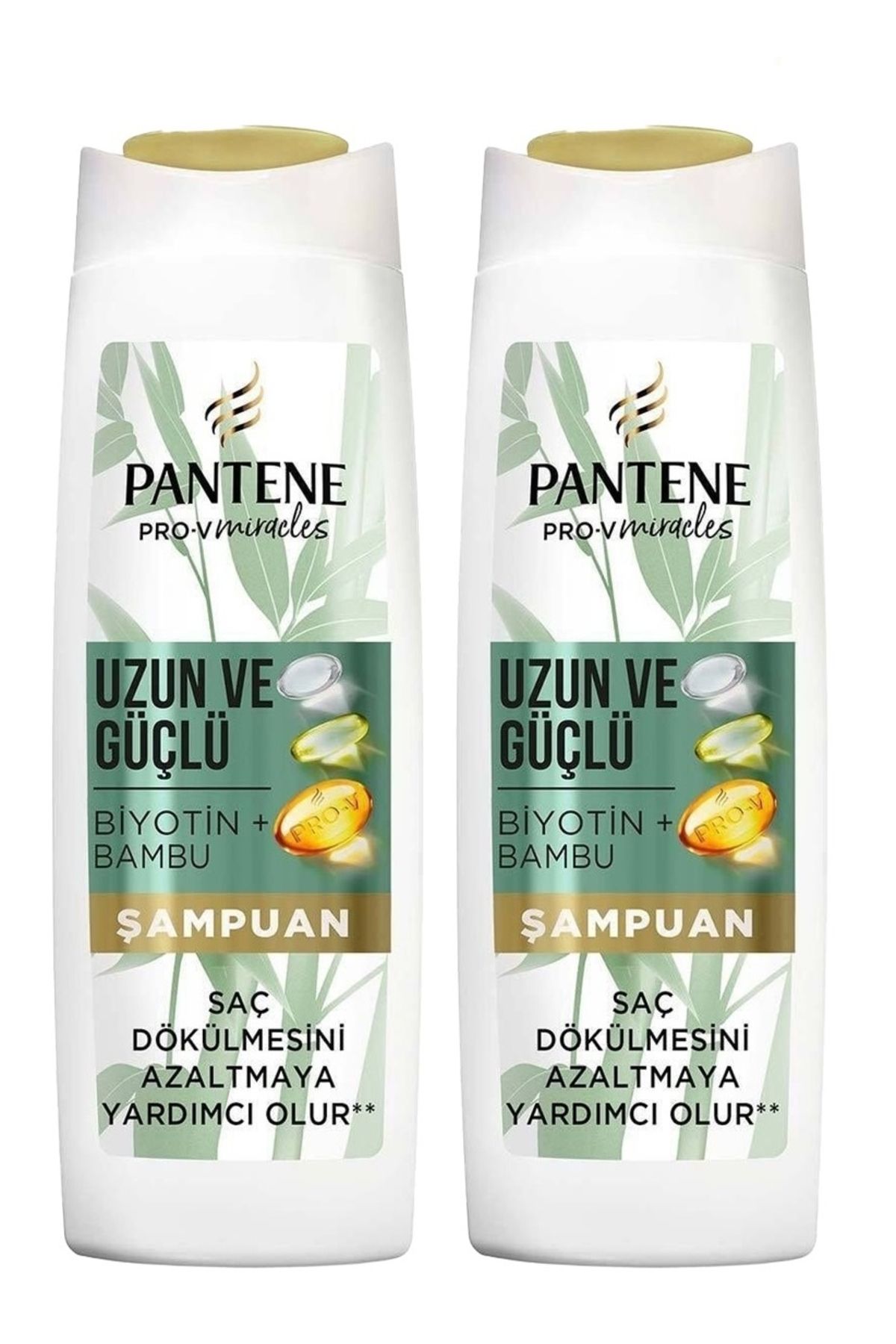 Pantene Uzun Ve Güçlü Saçlar Bambu Biyotinli Şampuan 350 Ml X 2 Adet