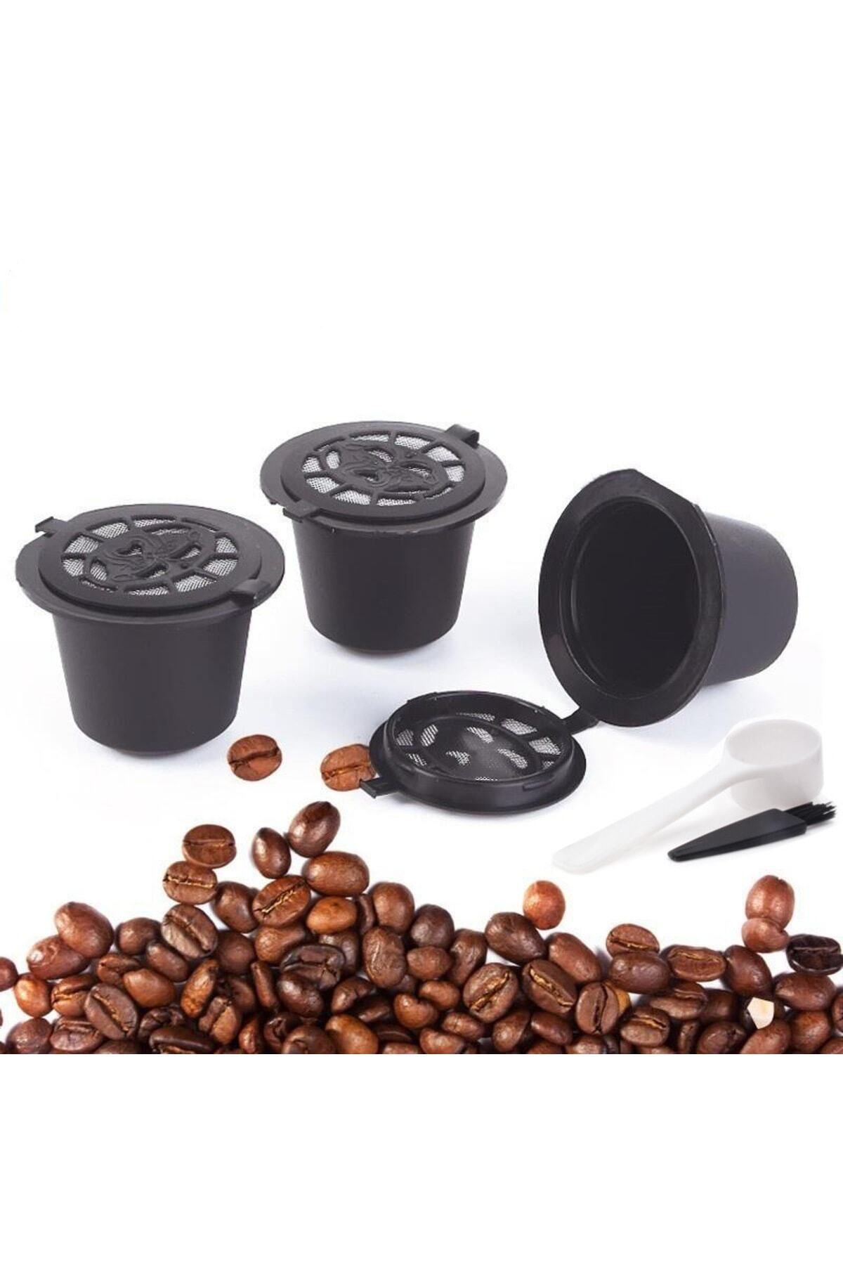 SONREYON 3 Adet Doldurulabilir Nespresso Uyumlu Kahve Kapsülü ( Yıkayıp Tekrar Doldurabilirsiniz.)