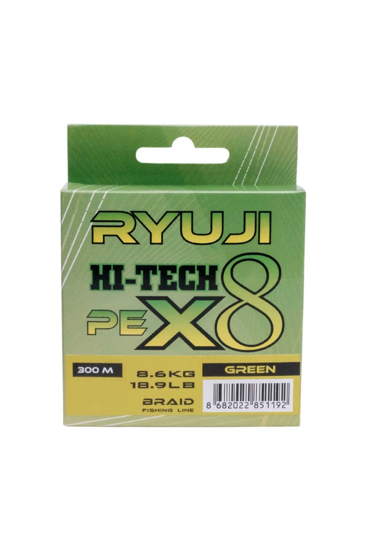 Ryuji Hi-tech X8 Green Ip Misina 300mt 0.21 Mm
