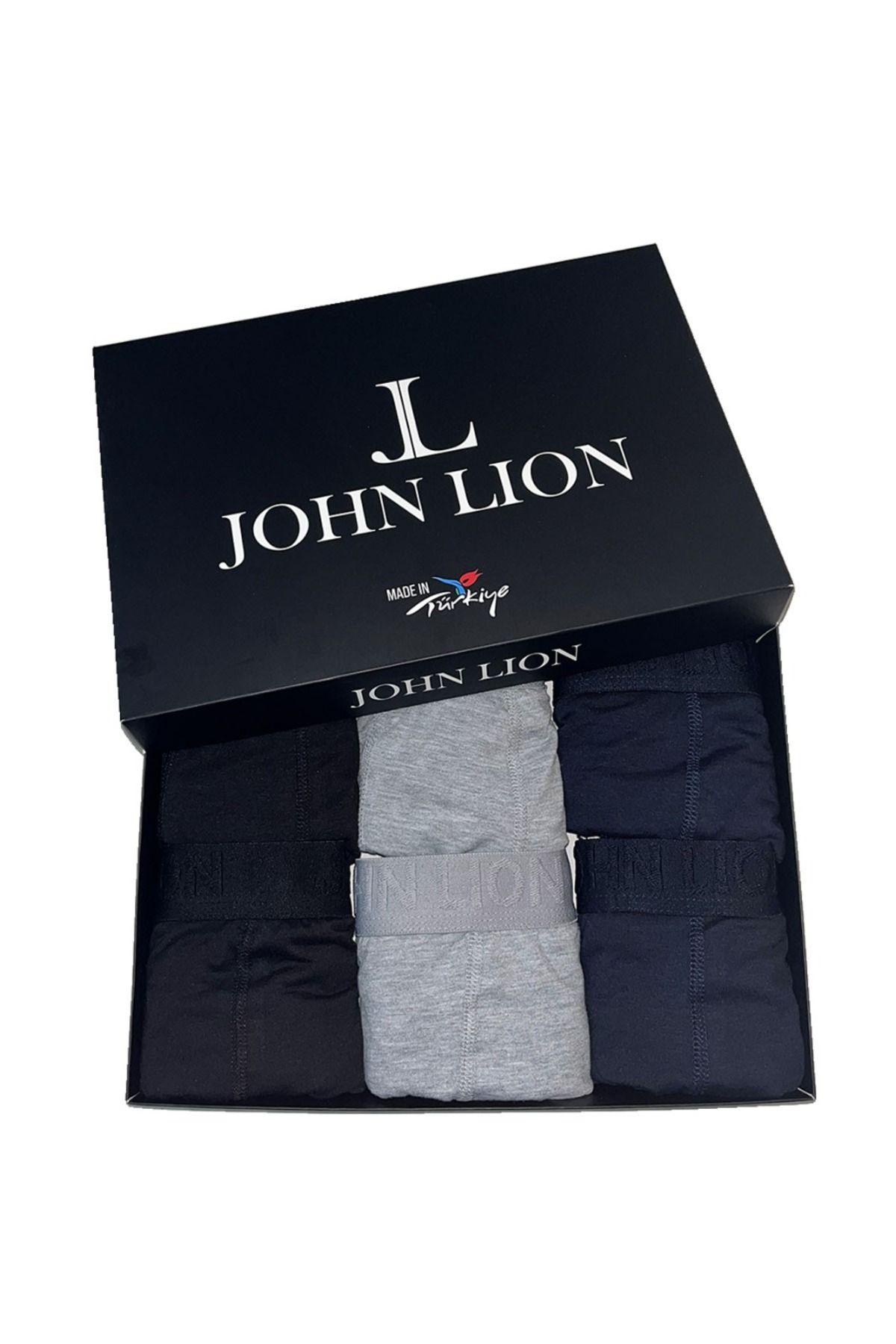 JOHN LION 6'lı Kutulu Erkek Pamuklu Likralı Boxer Karışık Renk