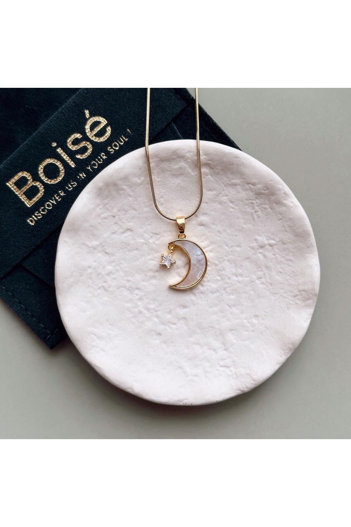 Boise Atelier Crescent Steel Necklace