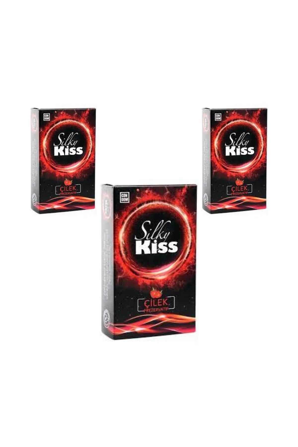 Silky Kiss SİLKY KİSS - PREZERVATİF ÇİLEK 12Lİ LATEX KONDOM - 3 PAKET