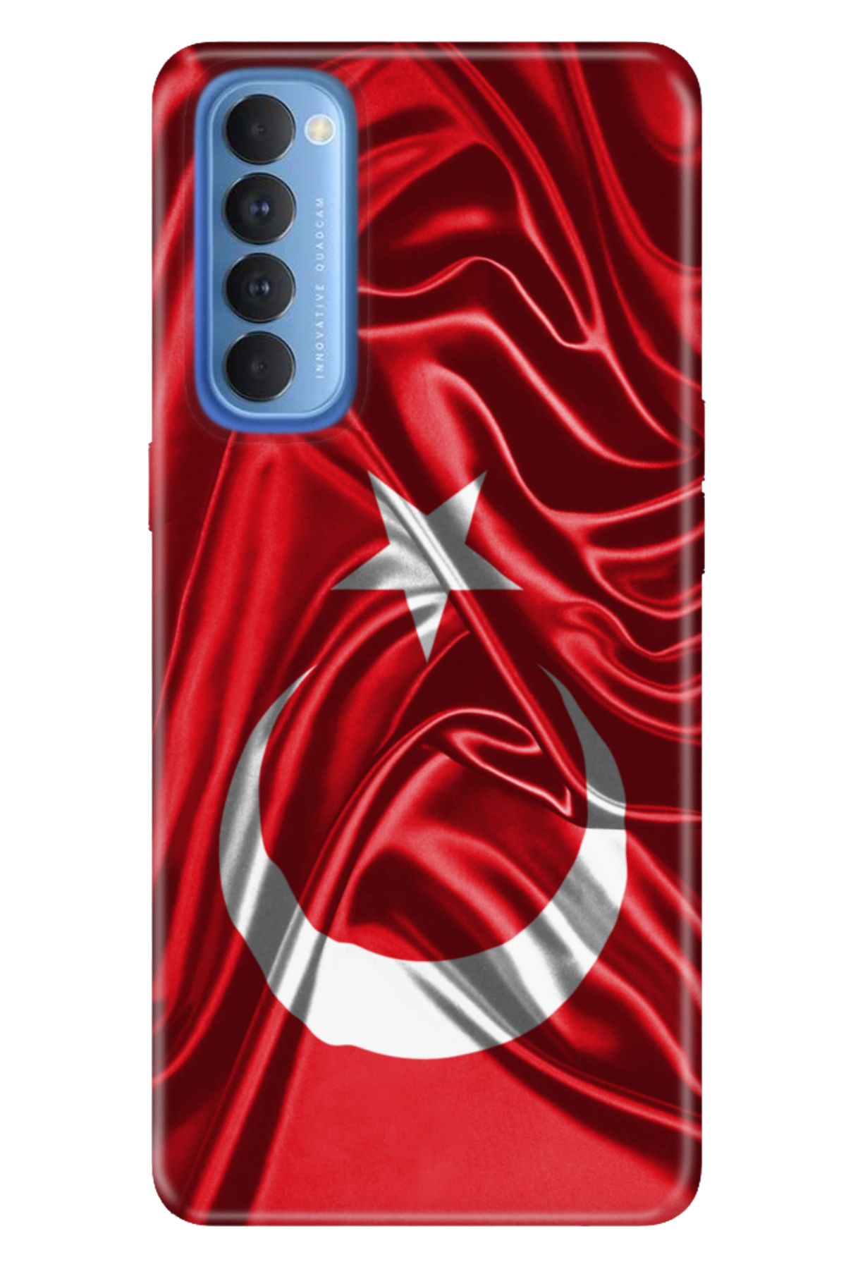 Oppo Reno 4 Pro Uyumlu Kılıf Silikon Desenli Tam Koruma Resimli Kapak Şanlı Türk