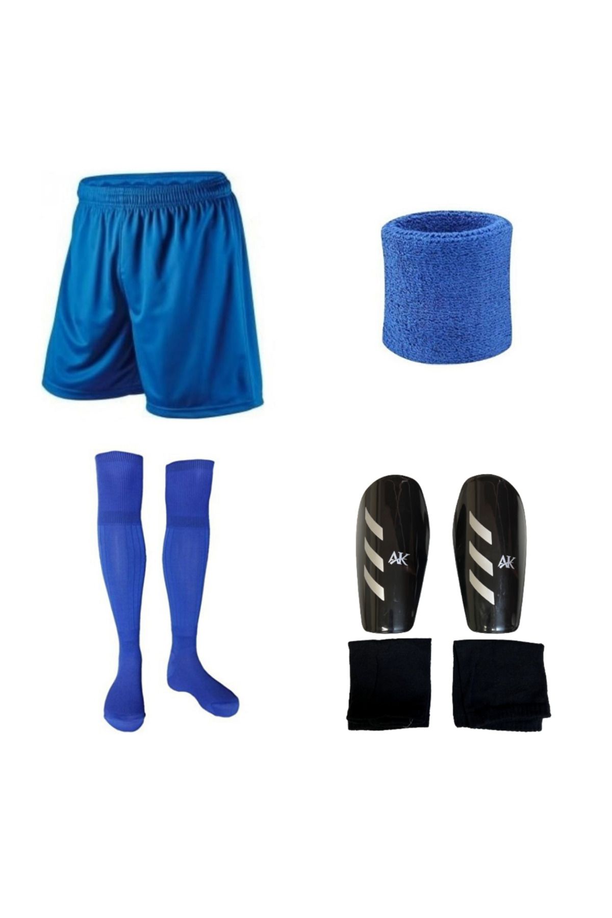 parypary Futbol Şort Tekmelik Lux Çorap Set