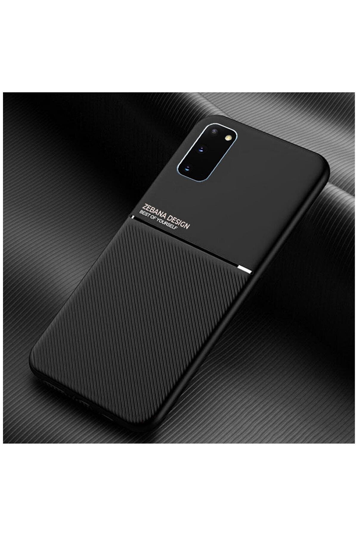Zebana Samsung Galaxy S20 Fe Uyumlu Kılıf Design Silikon Kılıf Siyah