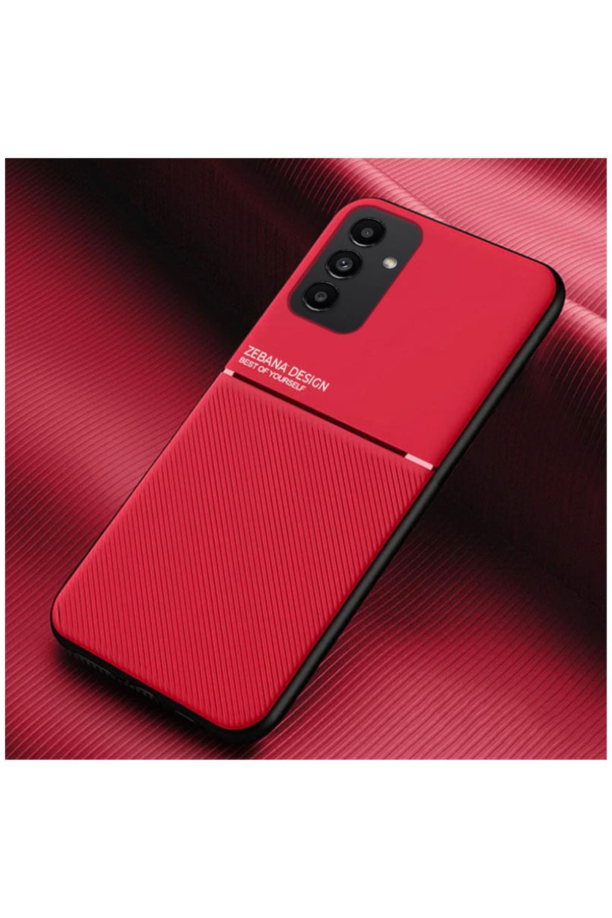 Zebana Samsung Galaxy A34 5g Uyumlu Kılıf Design Silikon Kılıf Kırmızı