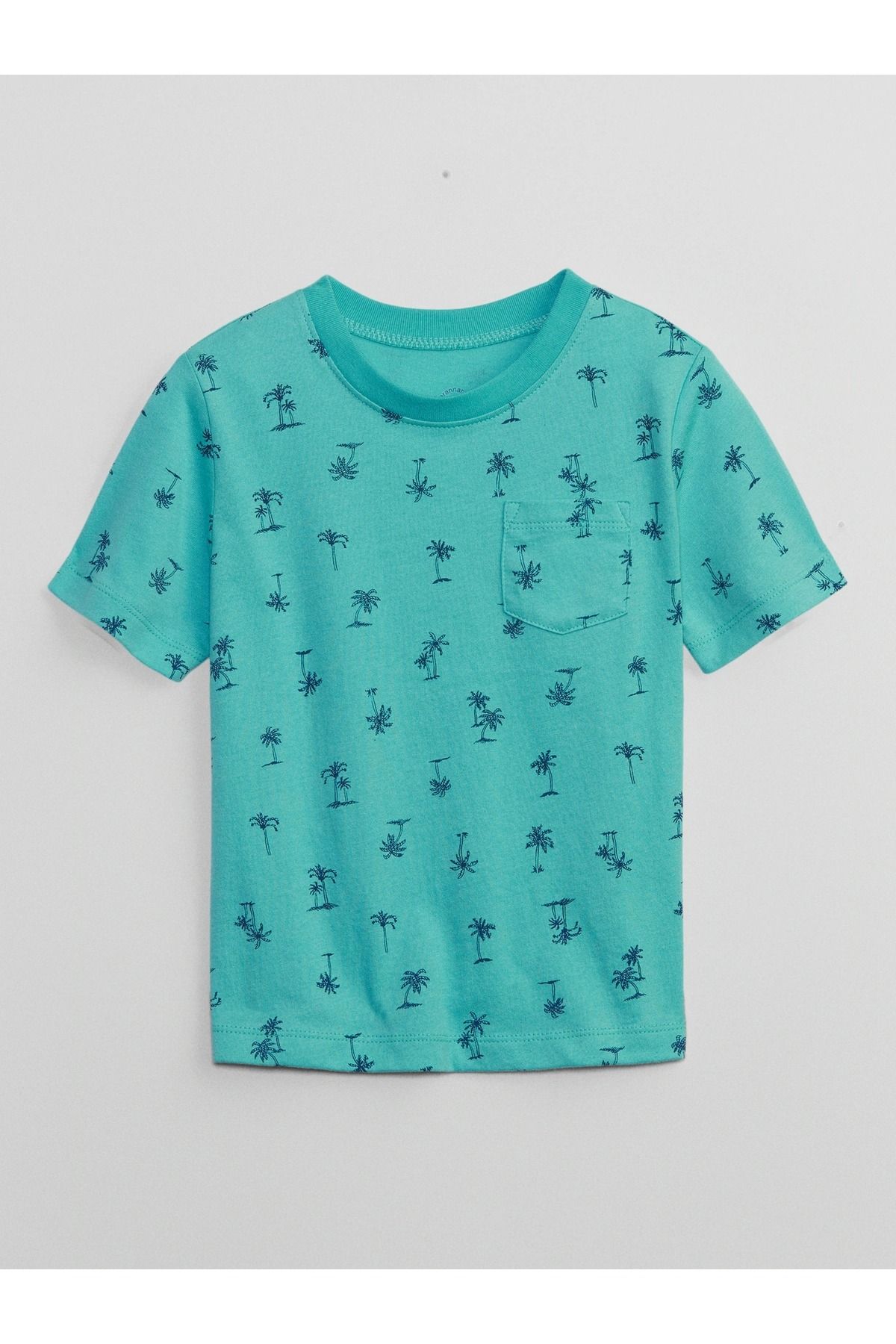 GAP Erkek Bebek Mavi Desenli Cepli T-shirt