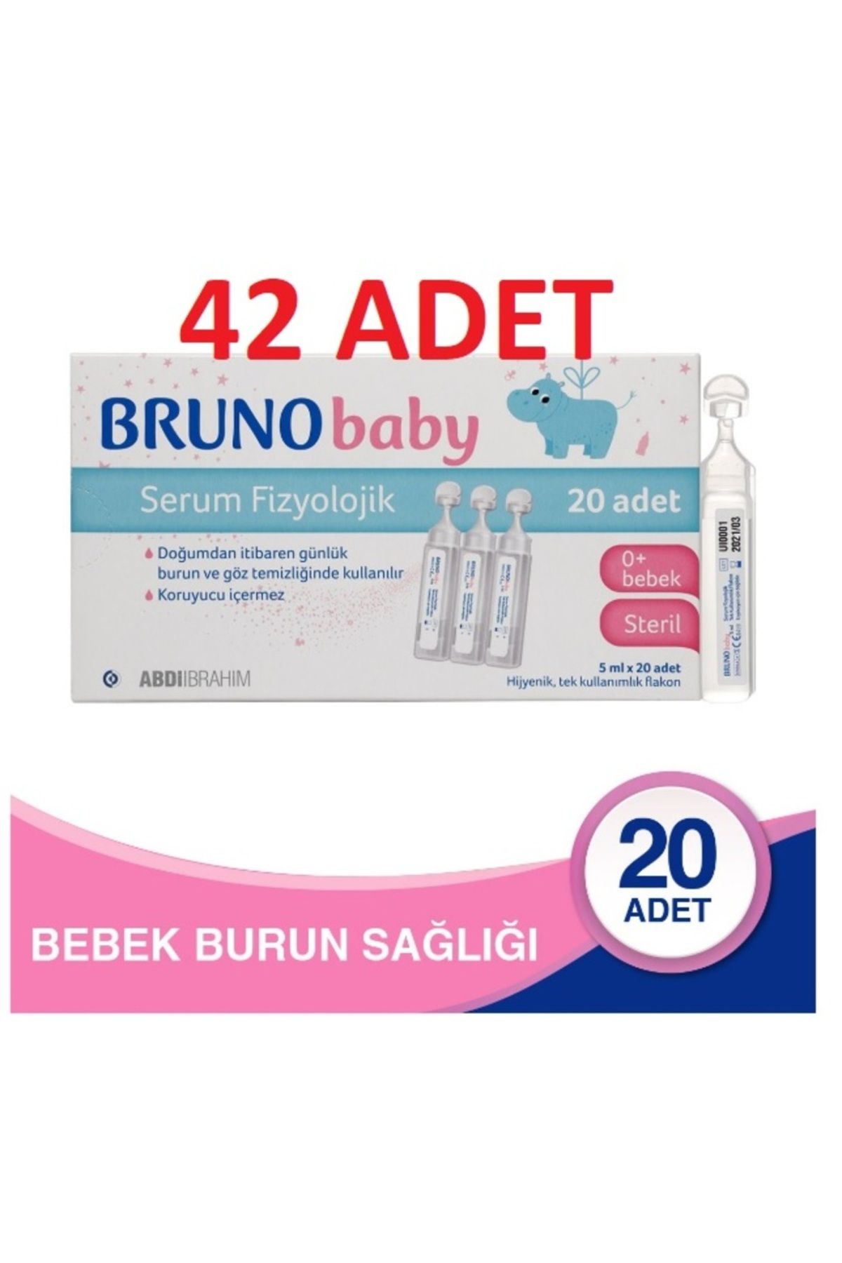 Bruno Baby Serum Fizyolojik 5 ml 20 Flakon 42 ADET
