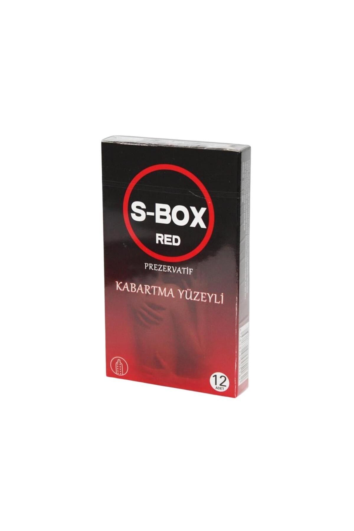 S-Box - PREZERVATİF RED HAZ KABARTMA YÜZEYLİ 12Lİ LATEX KONDOM