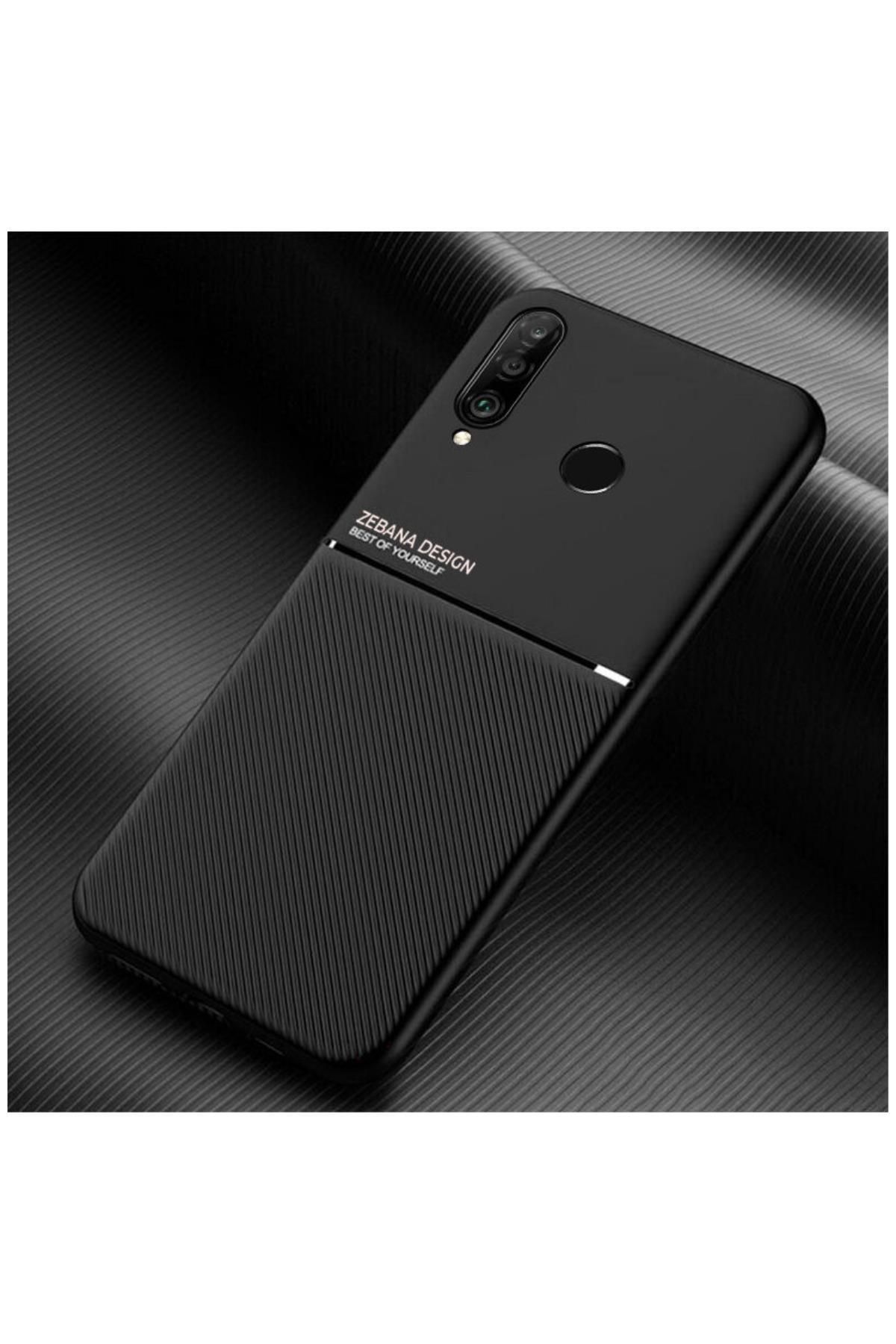 Dara Aksesuar Huawei P30 Lite Uyumlu Kılıf Zebana Design Silikon Kılıf Siyah