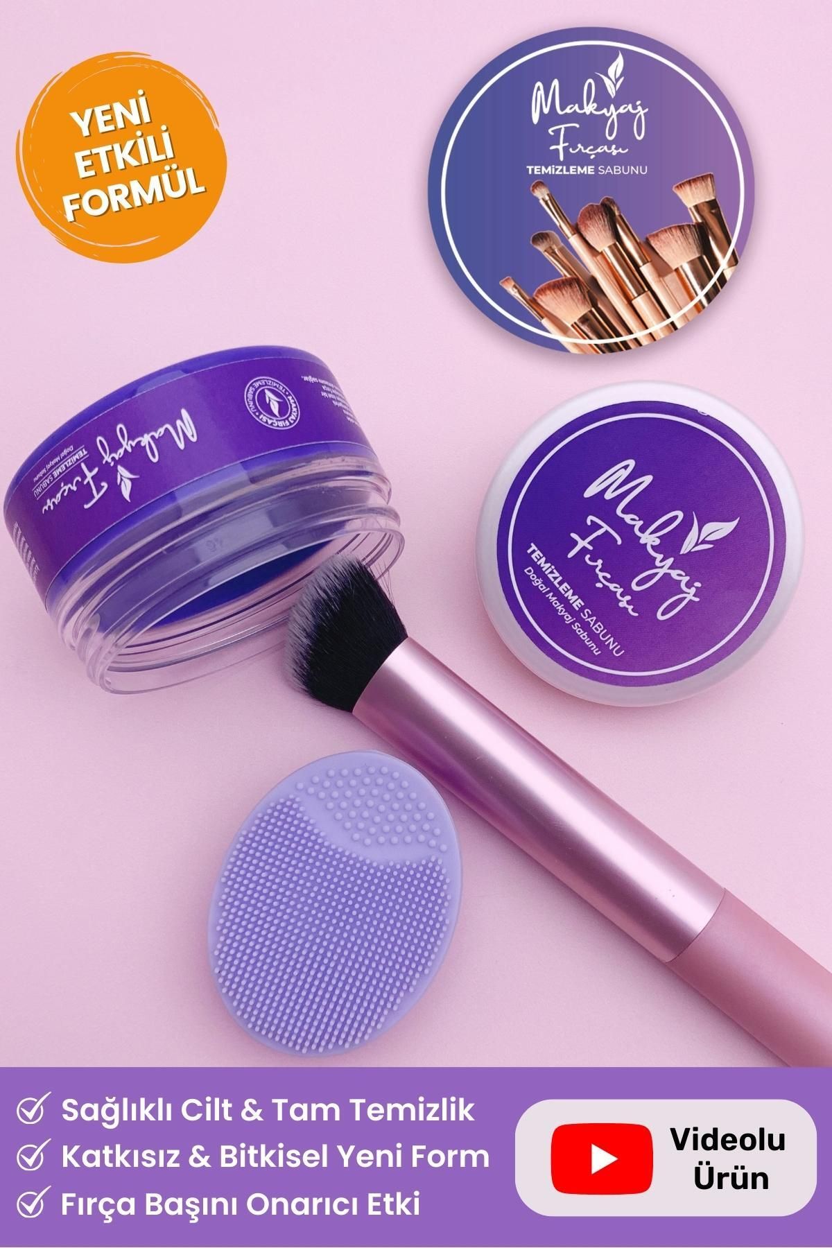 İlla Life Pure Clean Makyaj Fırçası & Süngeri Temizleme Sabunu Ve Silikon Matı Natural Makeup Brush Remover