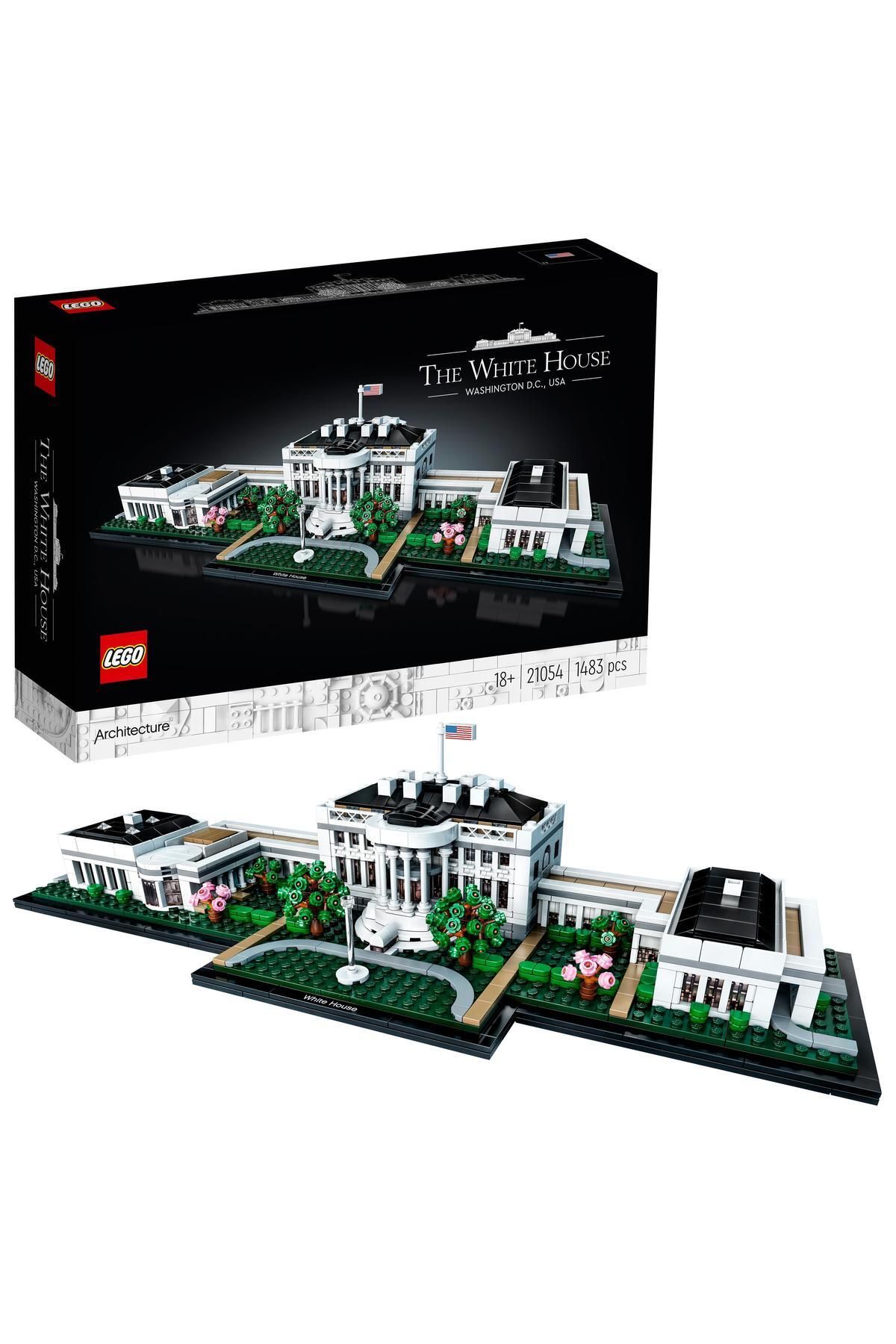 LEGO Architecture Koleksiyonu: Beyaz Saray 21054 Model Yapım Seti, Yaratıcı Yapım Seti (1483 Parça)