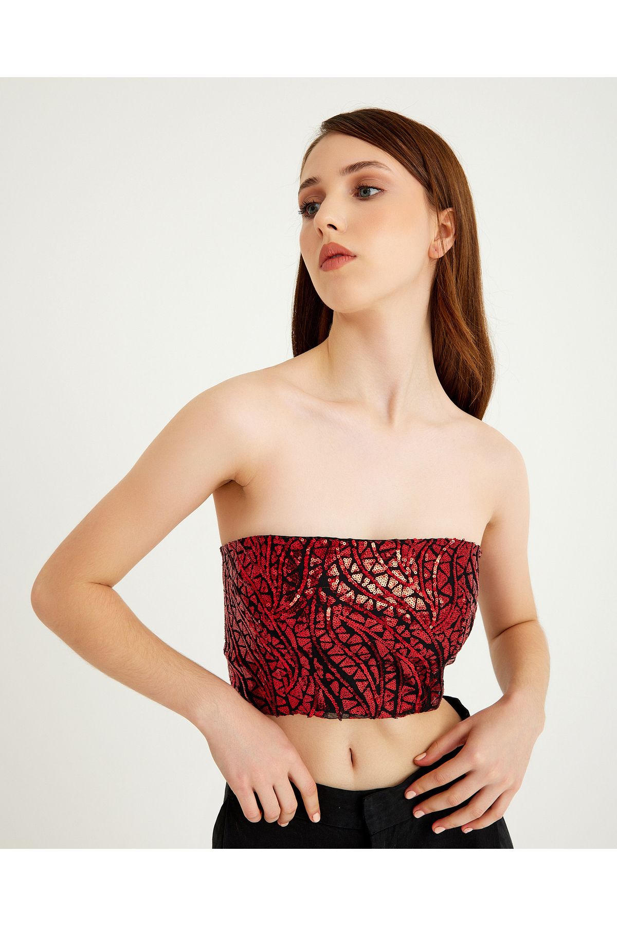 Happy RoseBerry Glitter Red Top