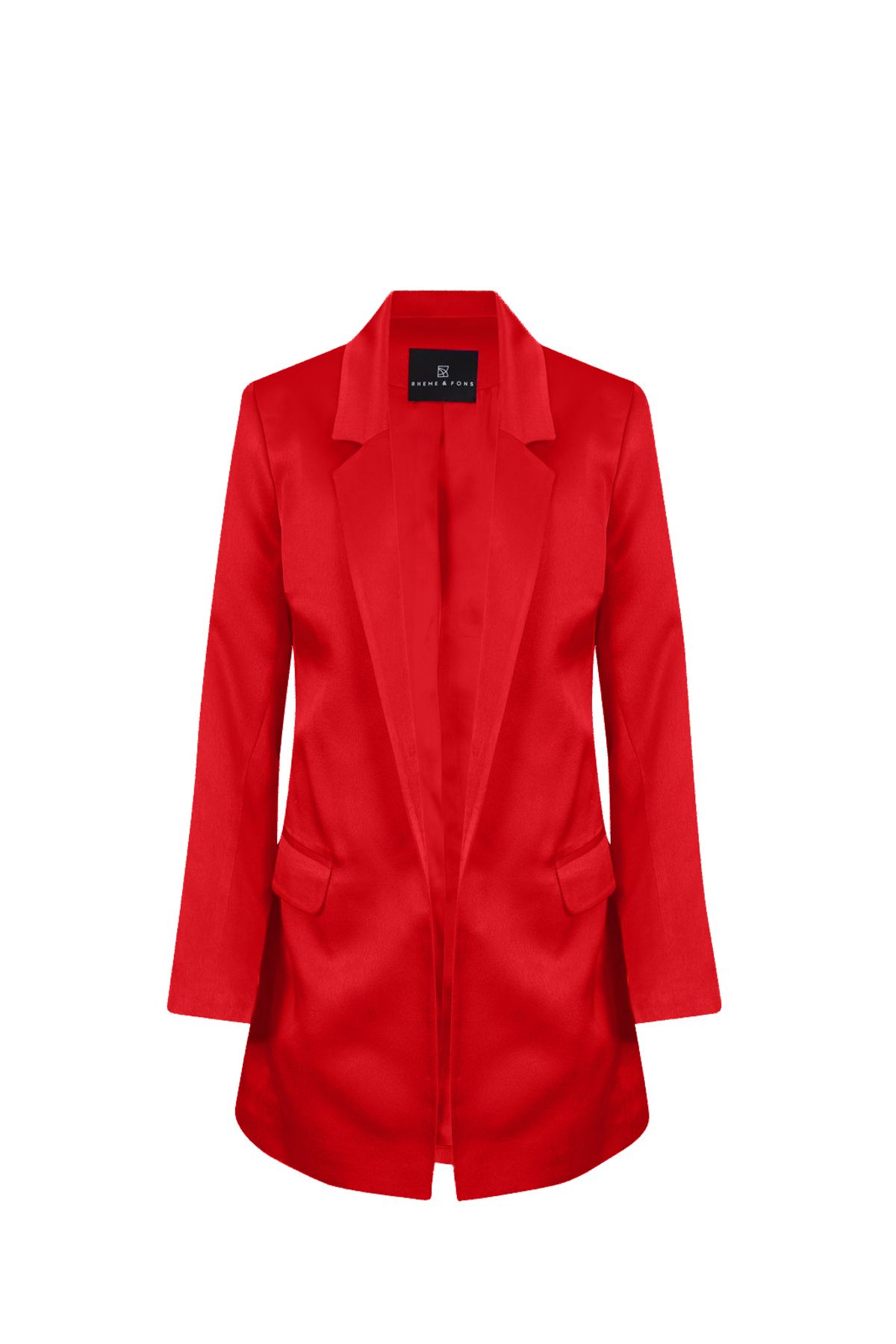 Rheme And Fons Özel Tasarım Couture El Işçiliği Kırmızı Kadın Blazer Ceket