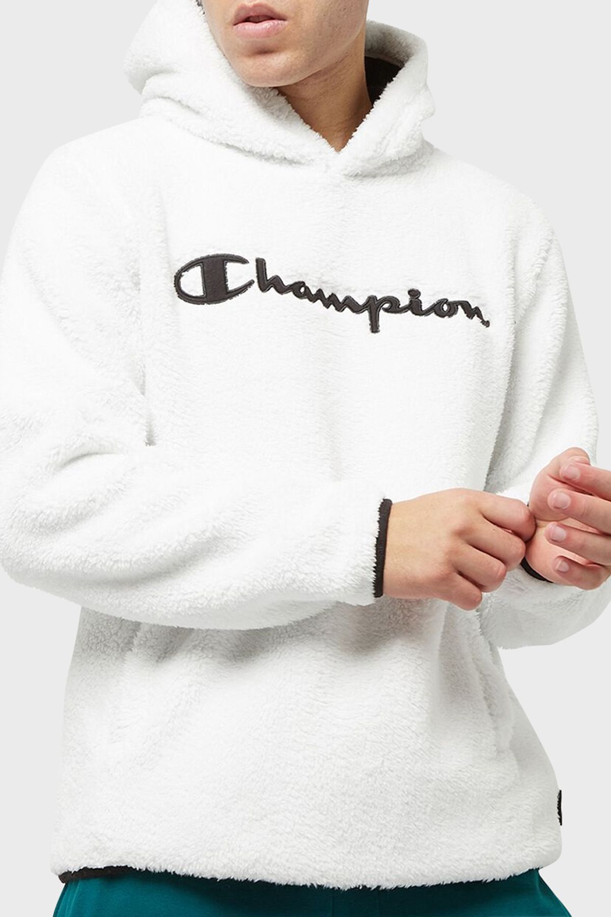 Champion Logolu Kapüşonlu Yumuşak Dokulu Polar Sweat Erkek SWEAT 214973 BDB/NBK WW033