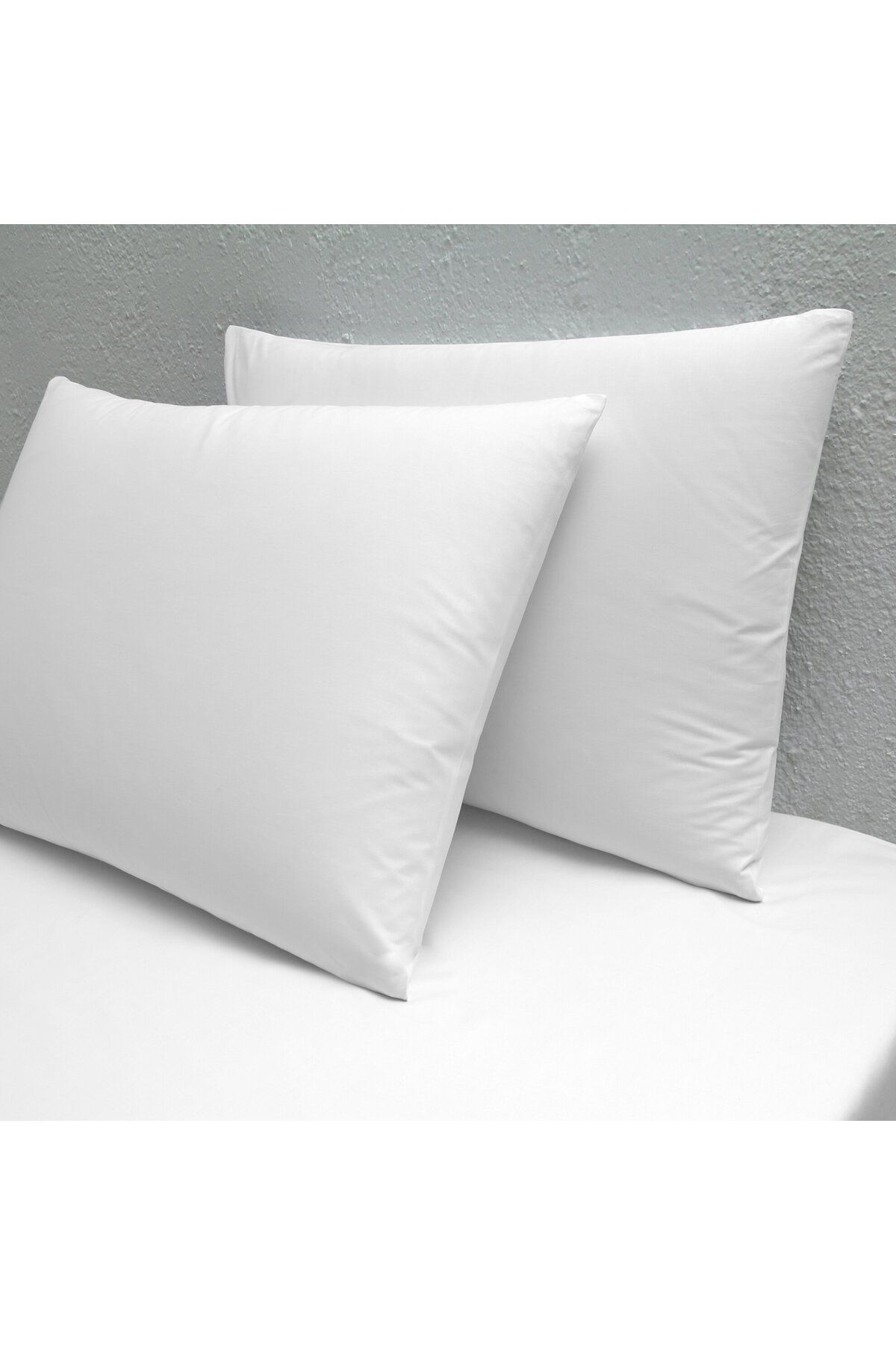 Linens White Collection Asper Pamuk Percale 2'li Standart Yastık Kılıfı Seti Beyaz