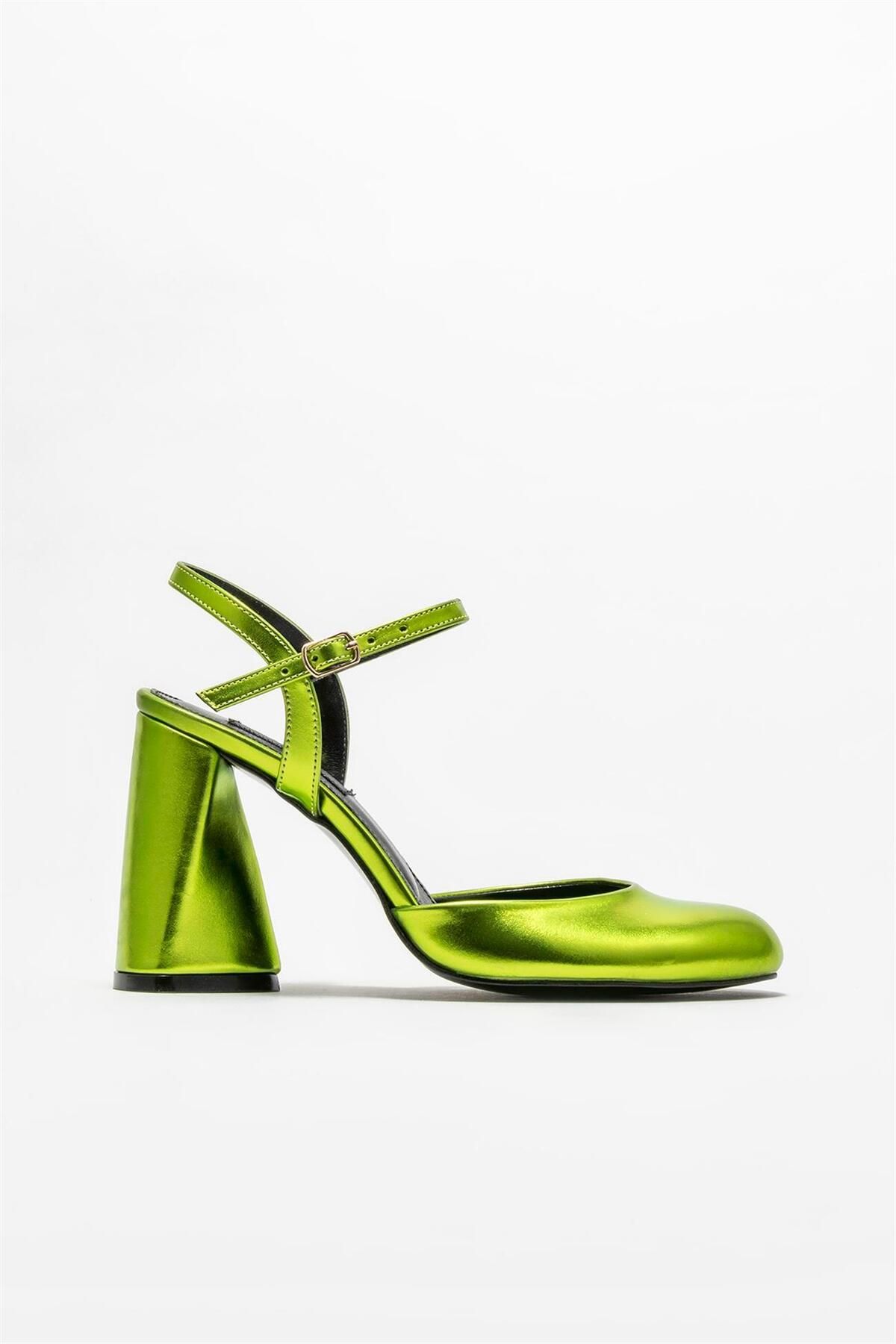 Elle Yeşil Kadın Topuklu Ayakkabı