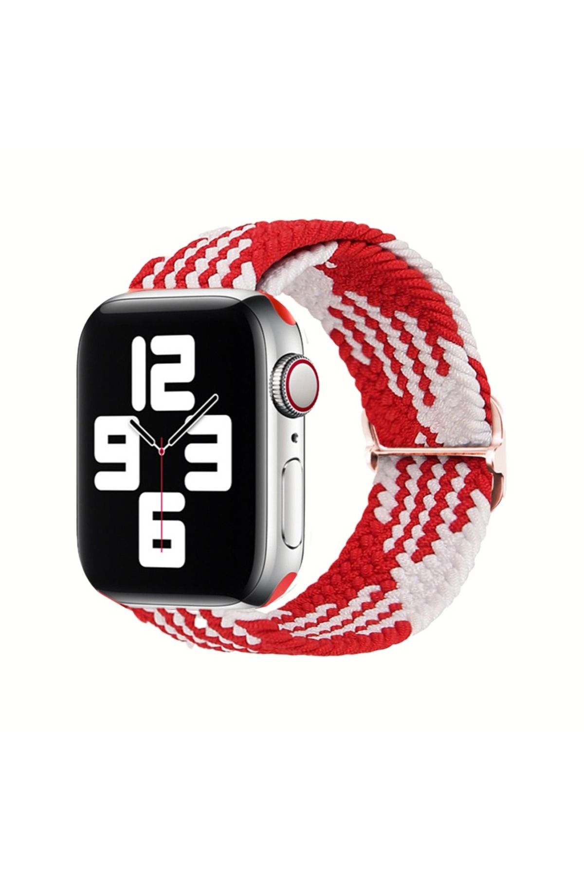 Techmaster Apple Watch 4 5 6 7 8 9 38mm 40mm 41mm Uyumlu Braided Loop Kordon