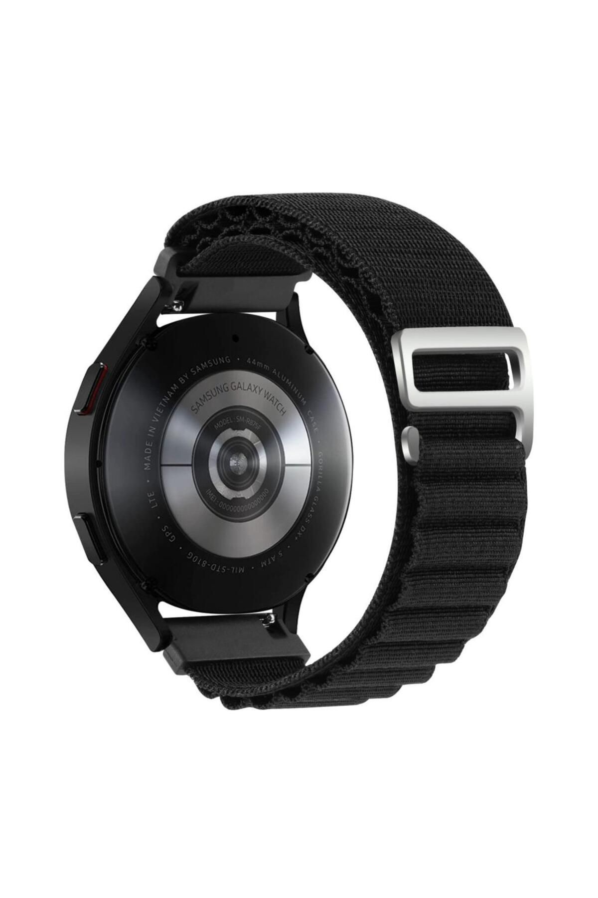 Techmaster Samsung Gear S3 46mm Watch 3 45mm Uyumlu Alpine Loop Kordon 22mm