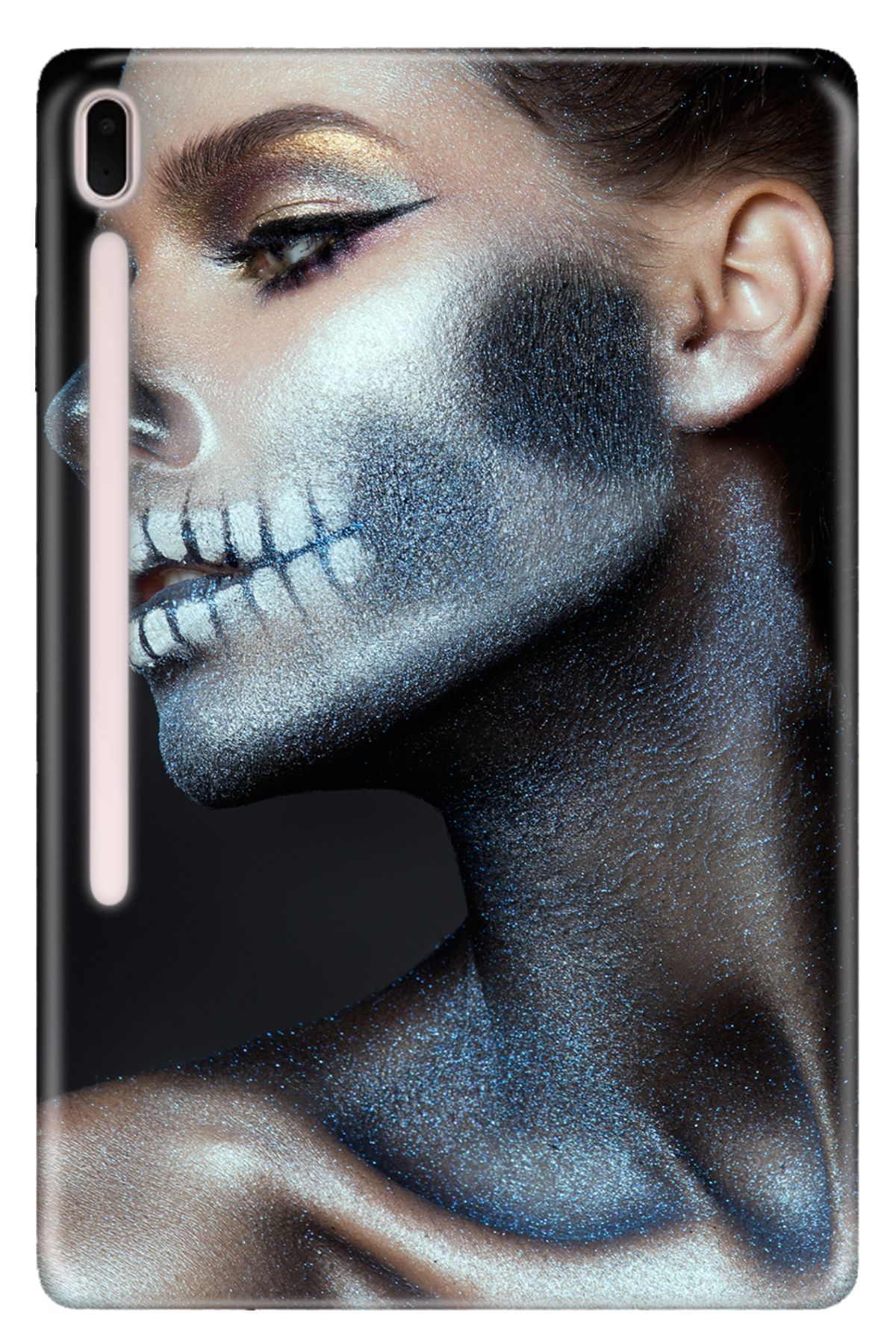 senada Samsung Galaxy Tab S7 Plus Uyumlu  SM-T970 12.4" Kılıf Tasarım Silikon Kapak - Zombi Kadın