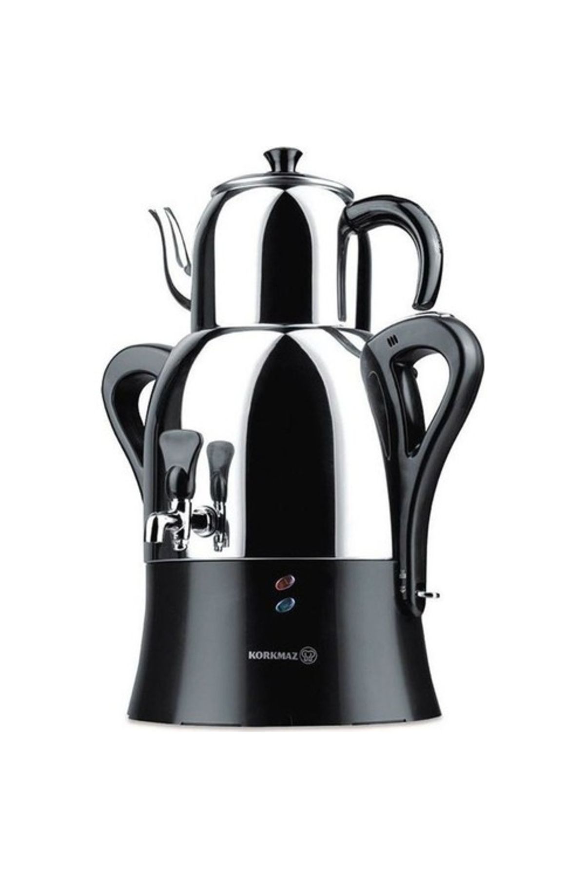 KORKMAZ Kor A341-04 12 Çaykolik Inox/siyah Semaver Fma08505