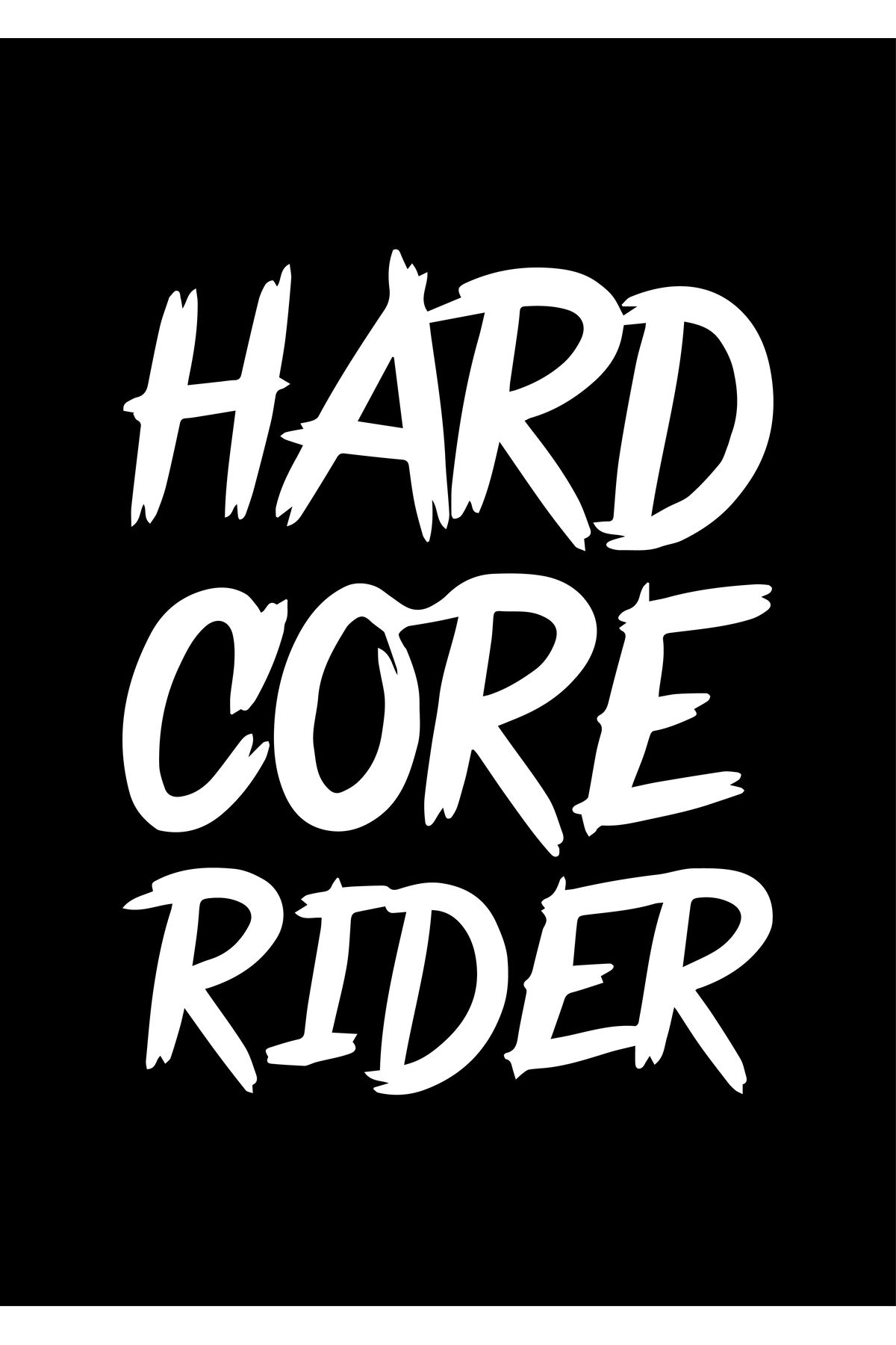 Kesim Anahtarı Hard Core Rider Sticker Cam Sticker Oto Sticker 14X18 Cm