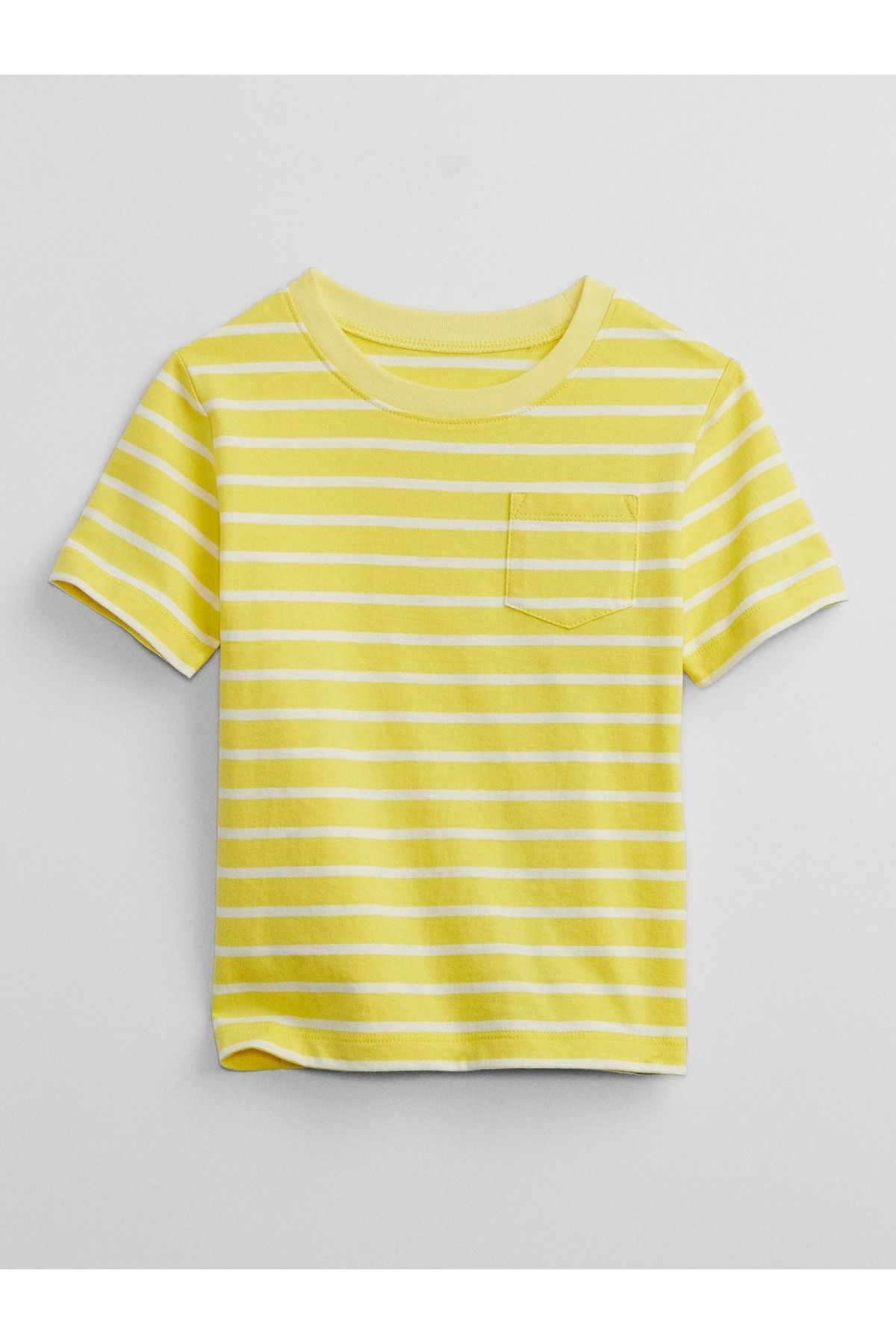 GAP Erkek Bebek Sarı Desenli Cepli T-shirt
