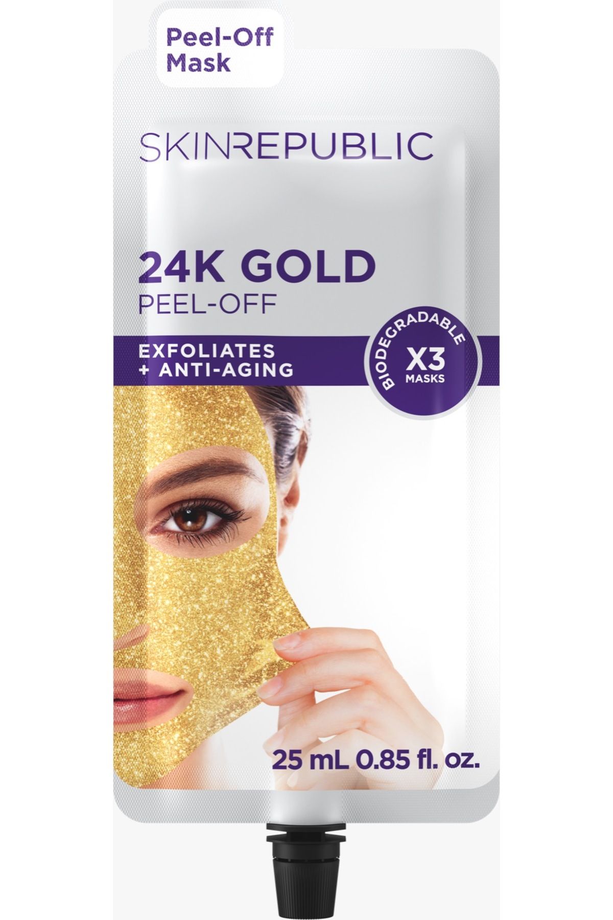 Skin Republic 24k Gold Peel - Off - Altın Soyulabilir Yüz Maskesi 27ml