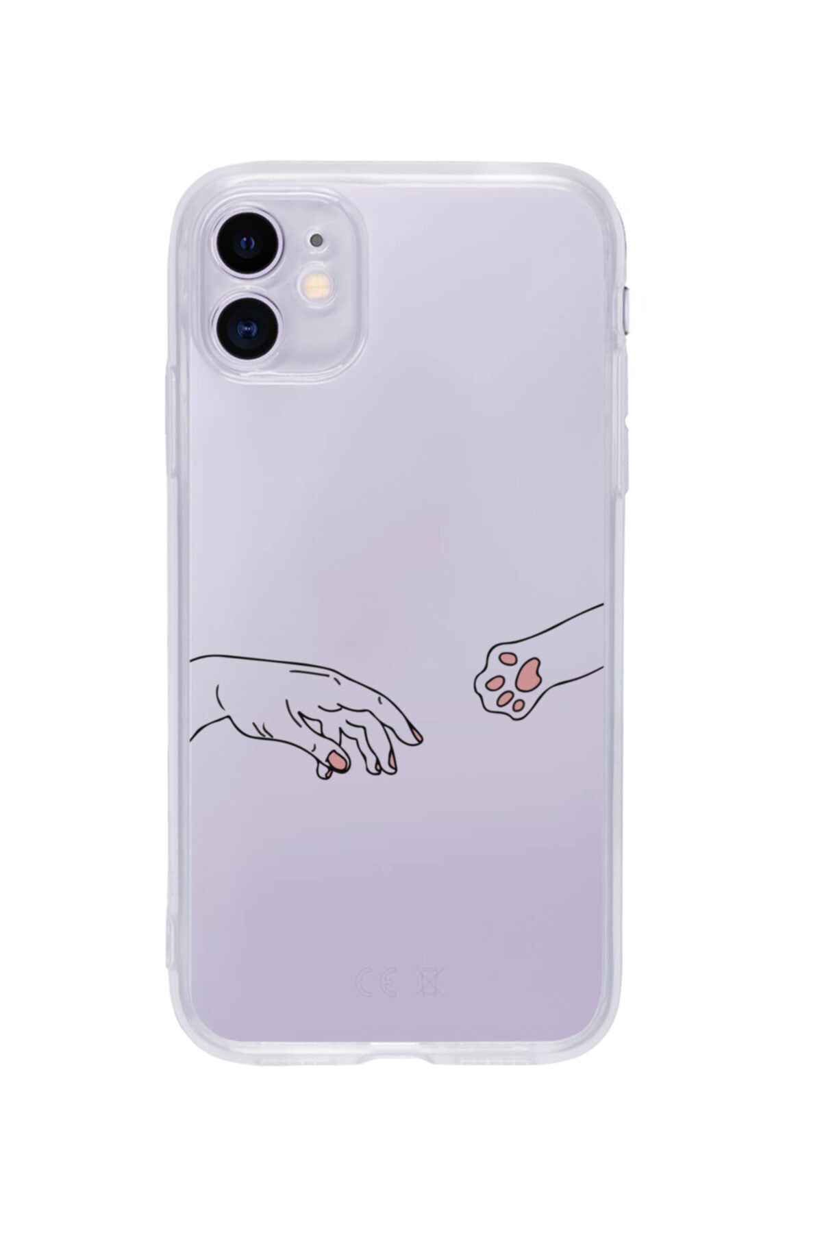 mooodcase Iphone 11 Hand And Paw Premium Şeffaf Telefon Kılıfı