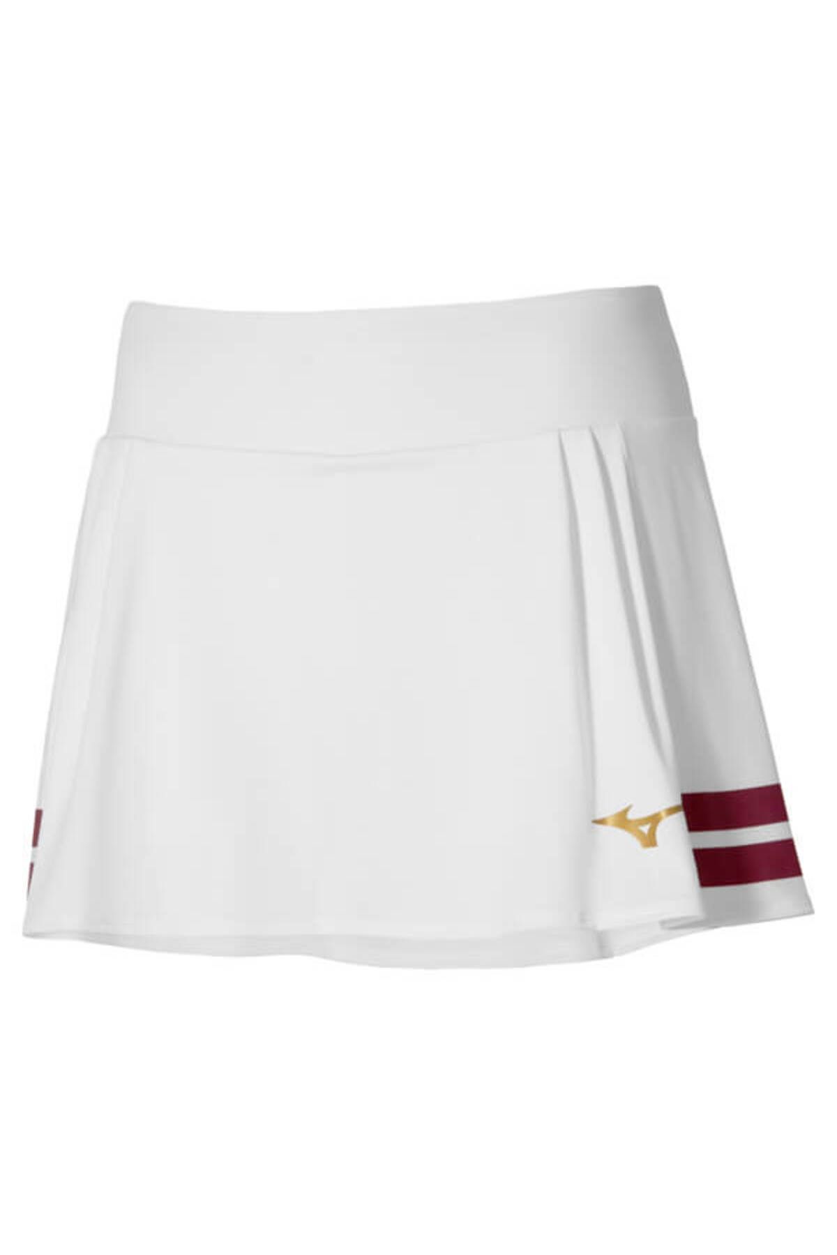 Mizuno Printed Flying Skirt Kadın Tenis Eteği Beyaz