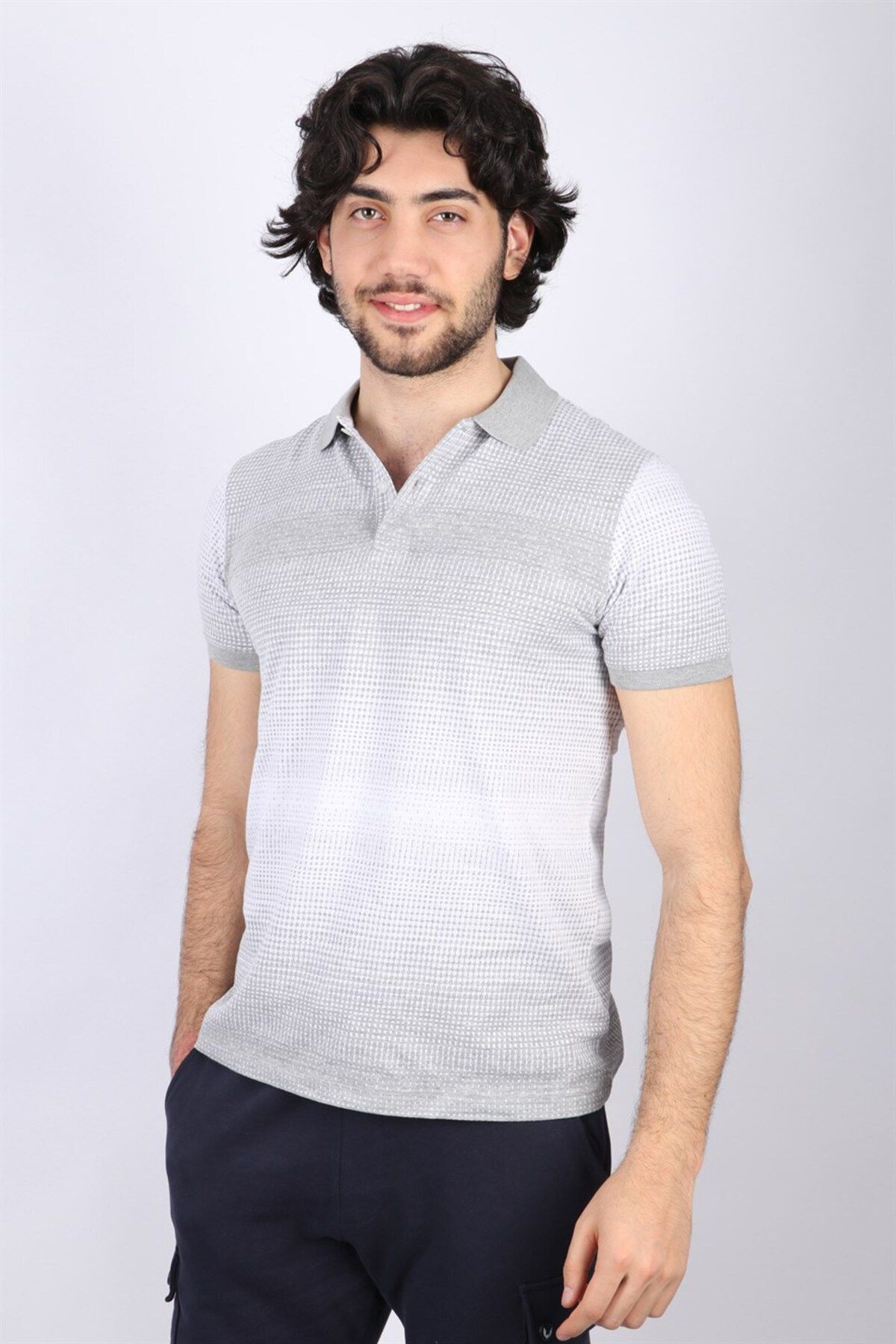 Rich Erkek Polo Yaka T-shirt %100 Pamuk Tişört