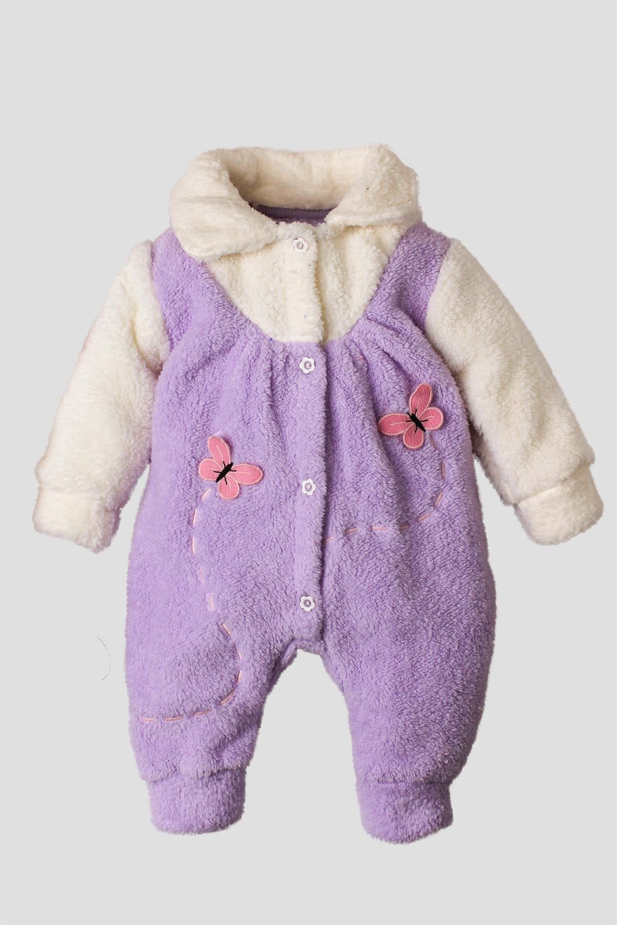 Kidex’s Baby Kışlık tatlı peluş welsoft tulum kız bebek tulum