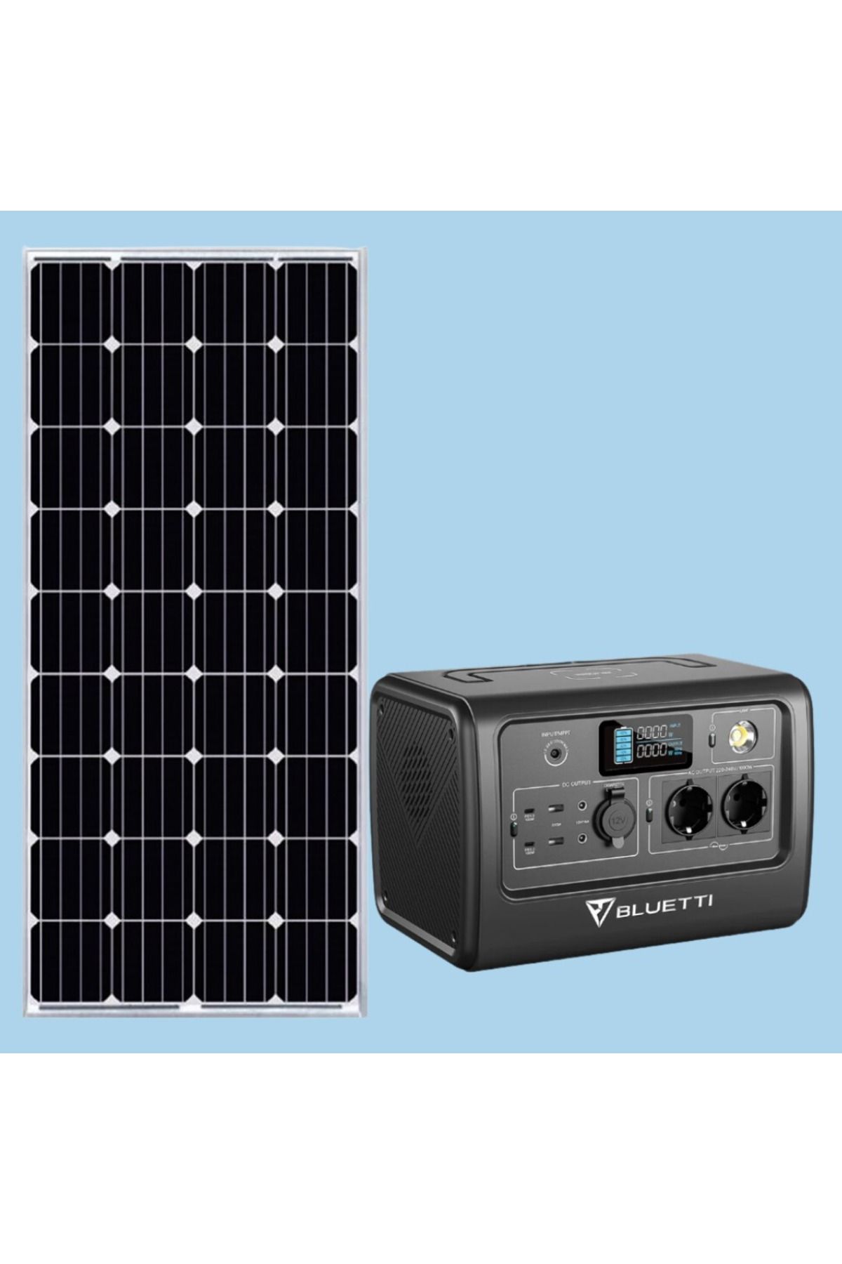 Bluetti EB70 Taşınabilir Güç Kaynağı | 205W Monokristal Güneş Paneli Paketi