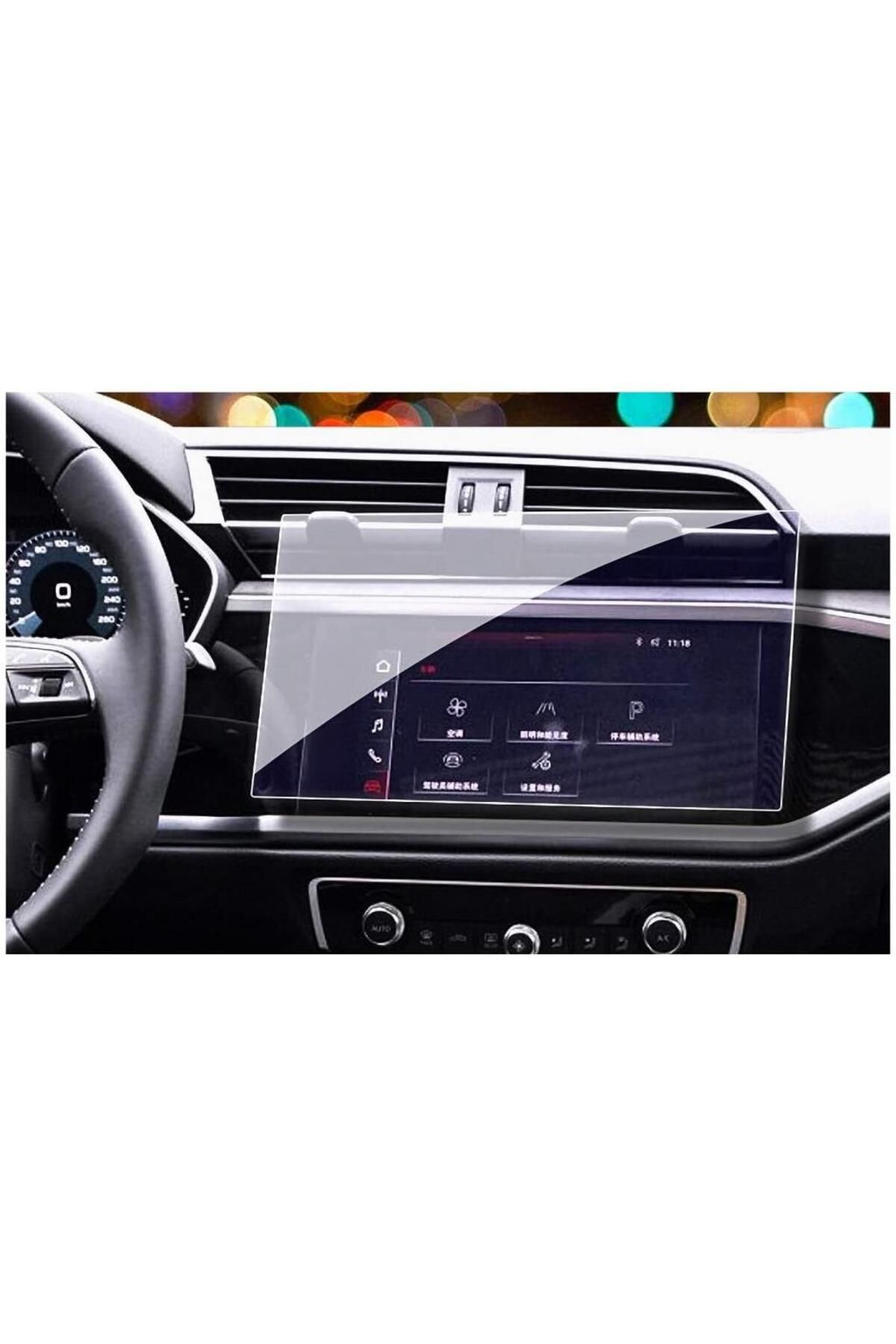 Techmaster Audi Q3 2019 2020 Navigasyon Temperli Ekran Koruyucu
