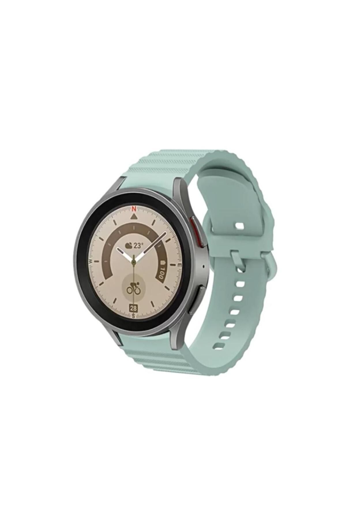 Techmaster Samsung Galaxy Watch 4 5 6 Seri 40 42 44 46 47mm Uyumlu Luna Silikon Kordon