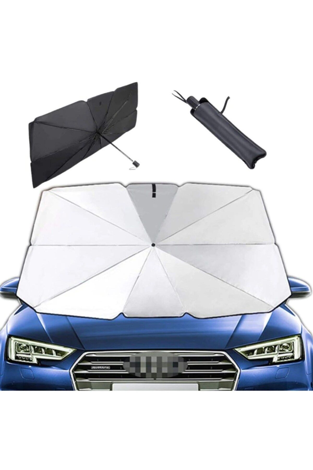 Techmaster Araç Oto Güneşlik Katlanabilir Şemsiye Ön Cam Güneşlik 145cm-79cm